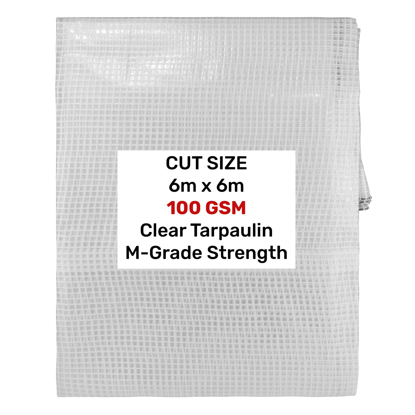 M-Grade Transparent Tarp 6m x 6m