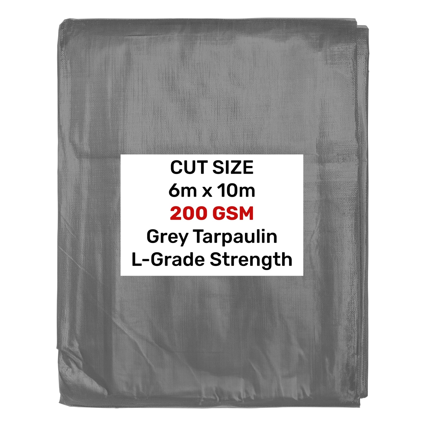 L-Grade Grey Tarp 6m x 10m