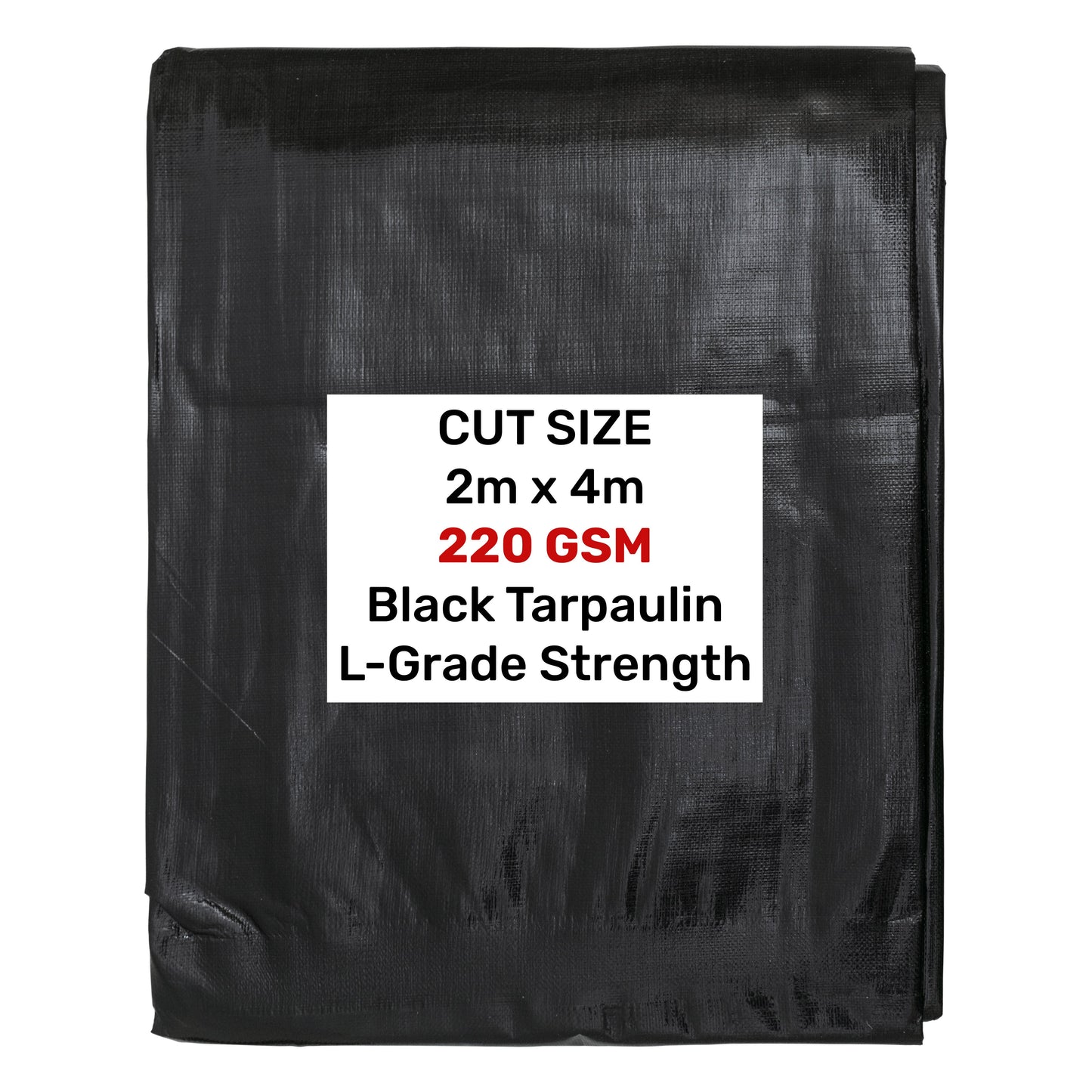 L-Grade Black/Silver Tarp 2m x 4m