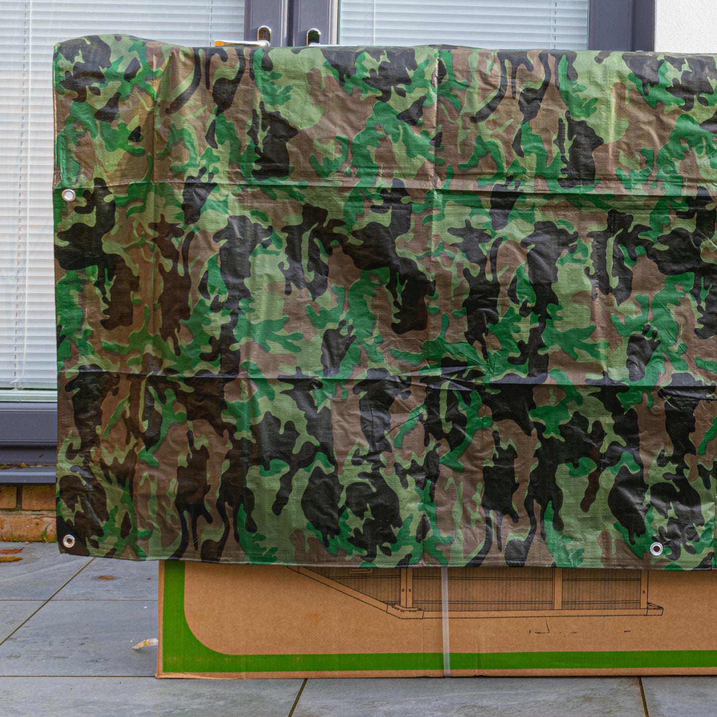 Heavy-Duty Camouflage Tarpaulin 6m x 8m – M-Grade by BRADAS