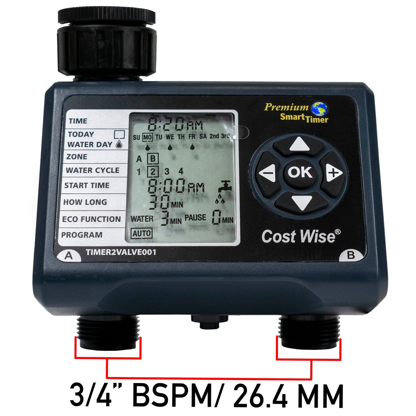 Cost Wise Dual-Valve Garden Water Timer