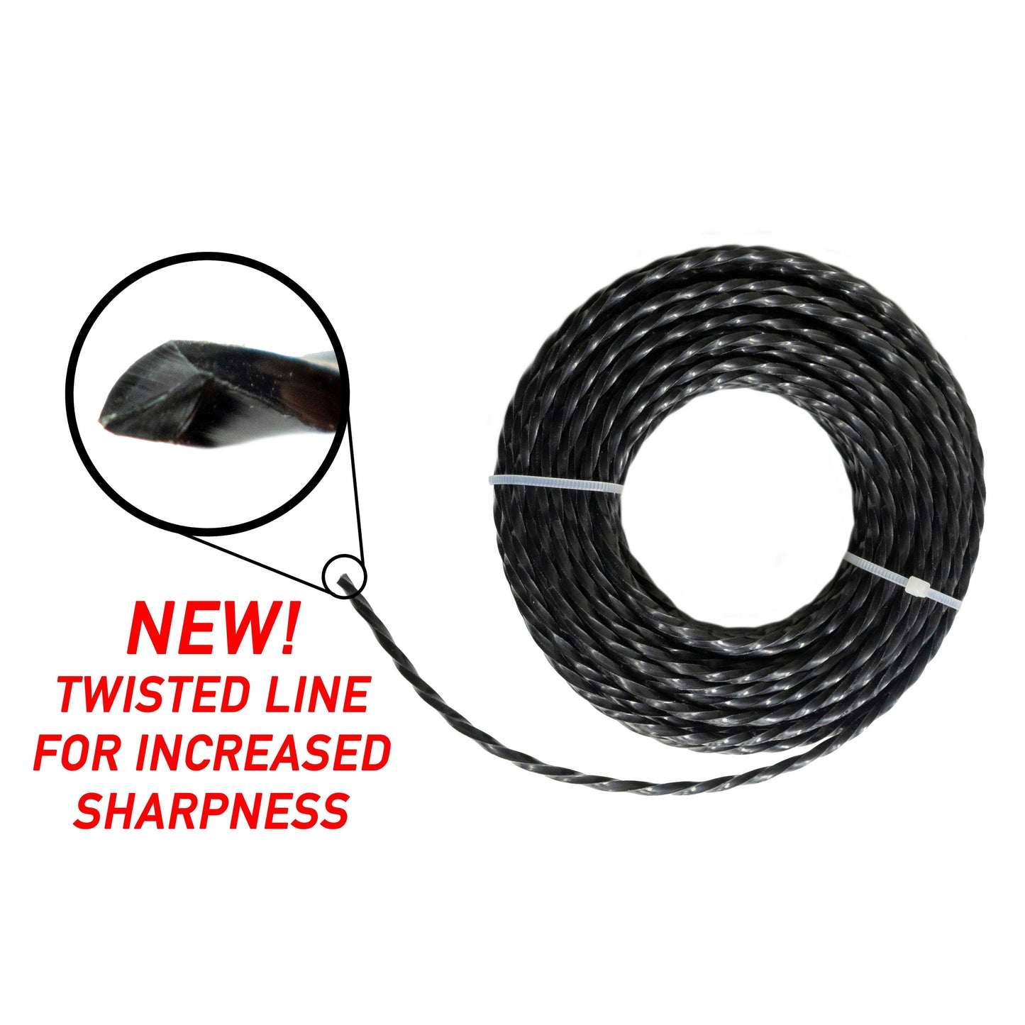 Black Twisted Strimmer Line 2.4mm x 15m