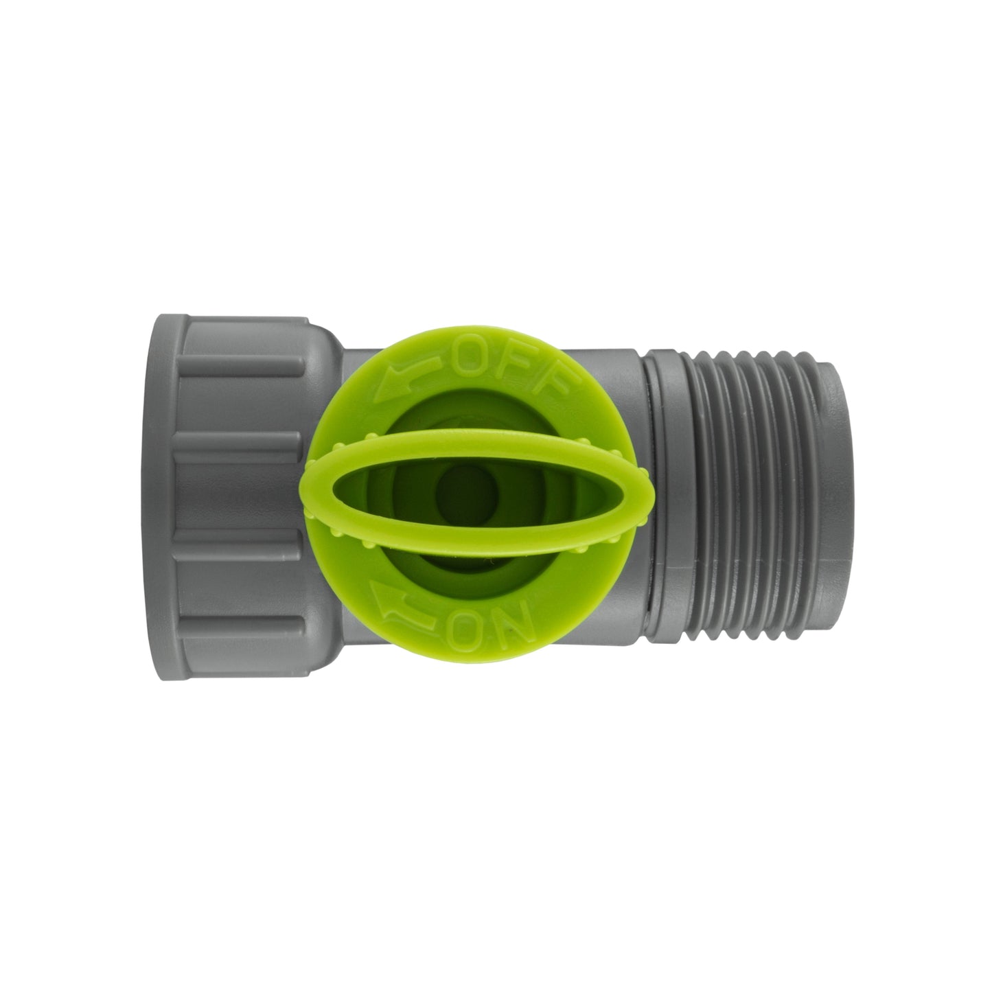 Lime 3/4" BSPM-F Tap Connector Featuring Integrated Valve