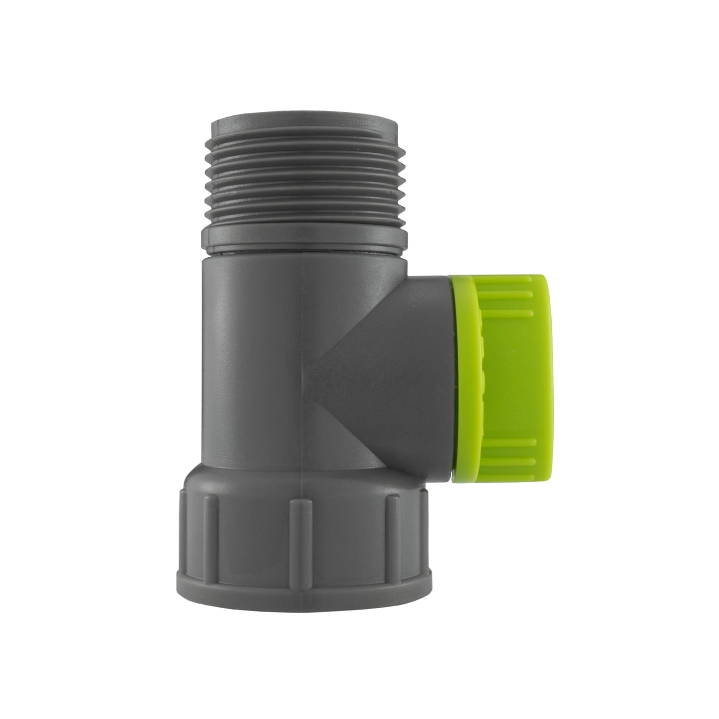 Lime 3/4" BSPM-F Tap Connector Featuring Integrated Valve