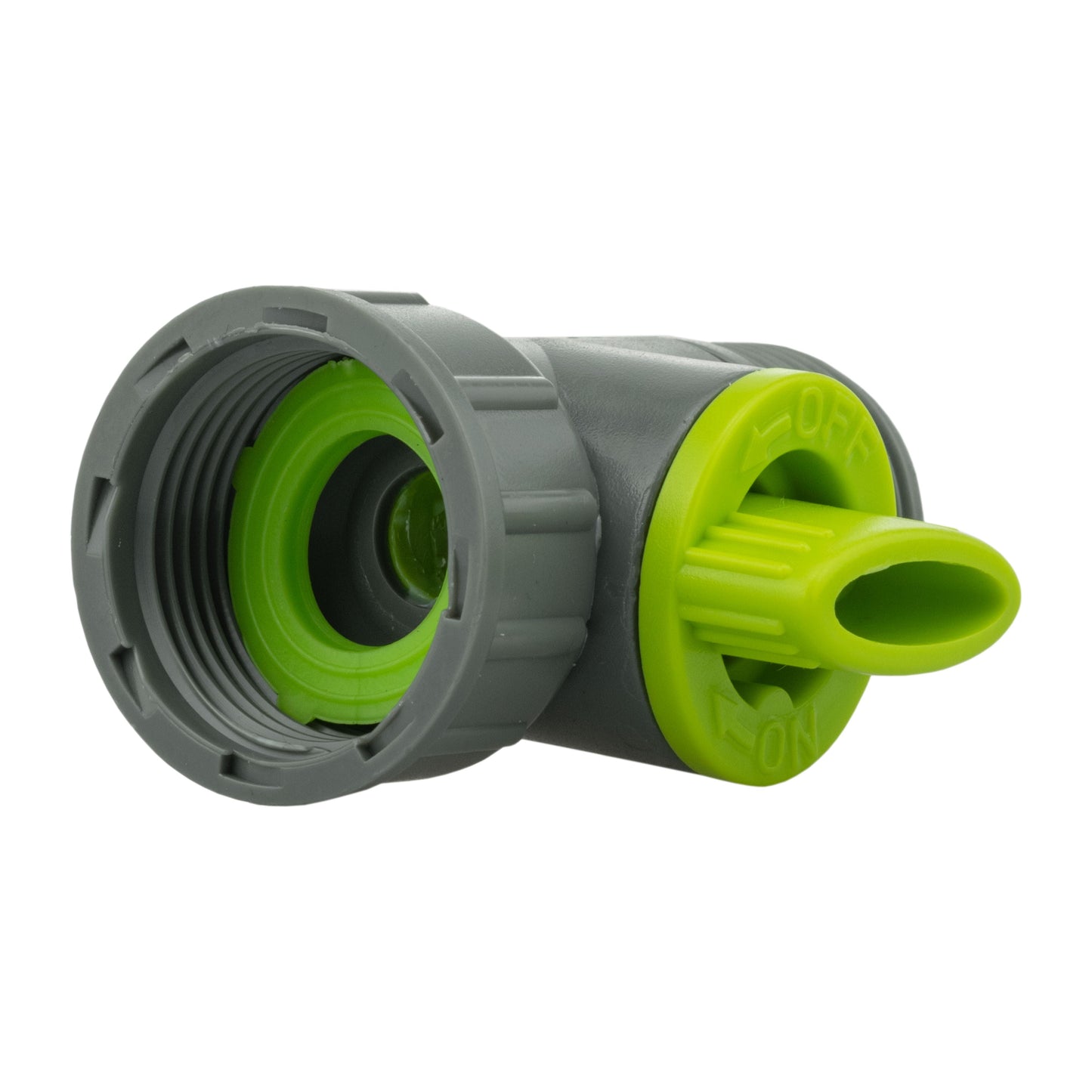 Lime 3/4" BSPM-F Tap Connector Featuring Integrated Valve
