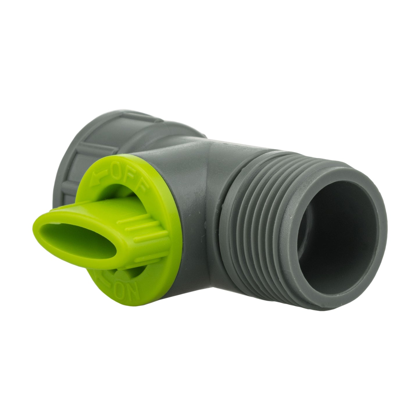 Lime 3/4" BSPM-F Tap Connector Featuring Integrated Valve