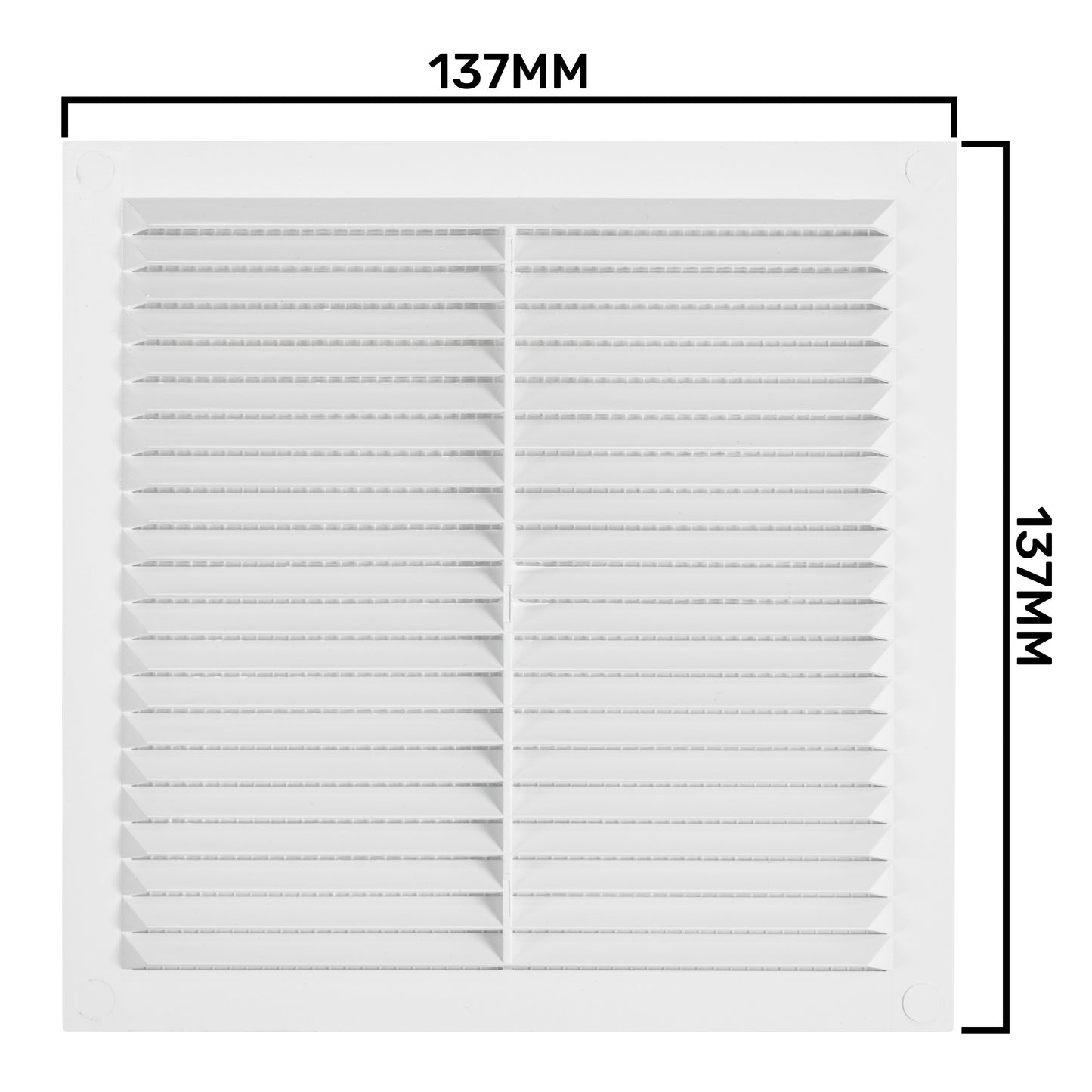 140mm x 140mm Louvre Vent D/140W with Insect Screen