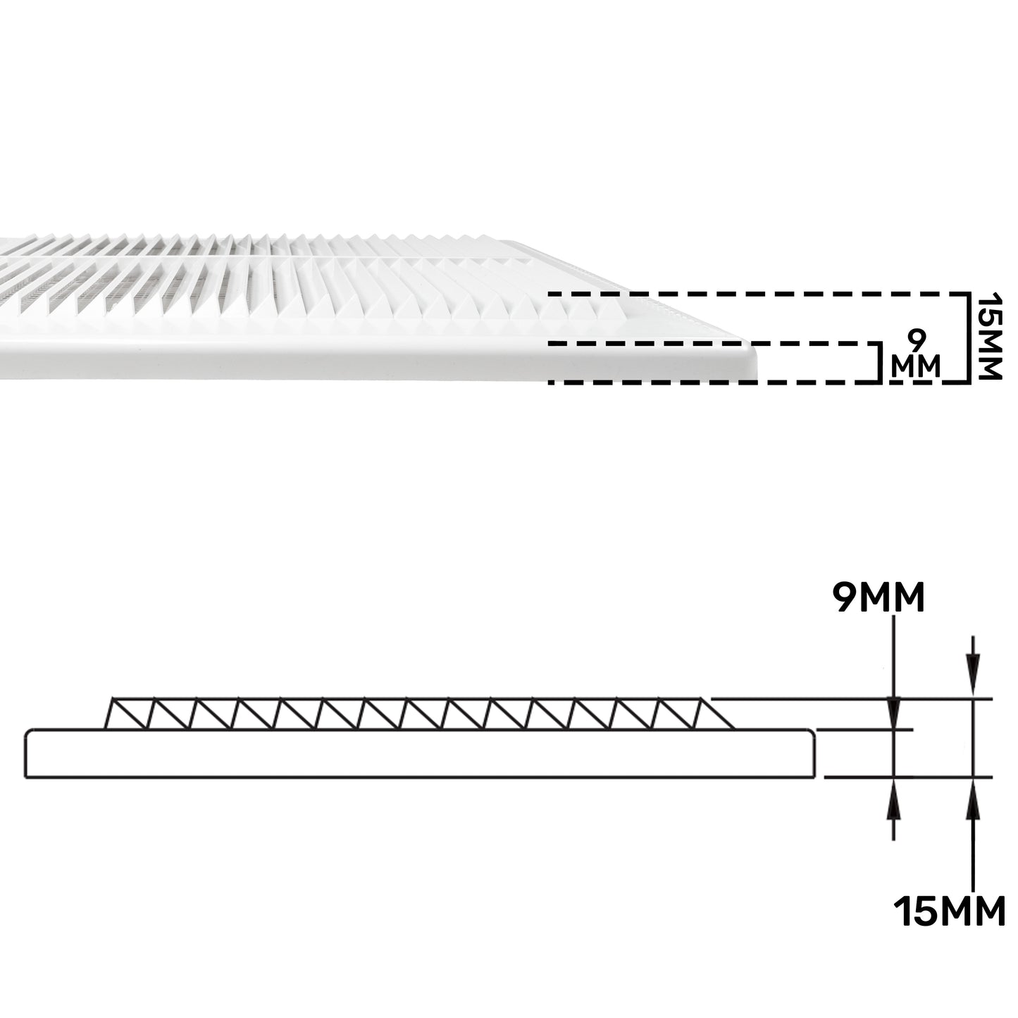 150mm Classic Louvre Vent D/150RW