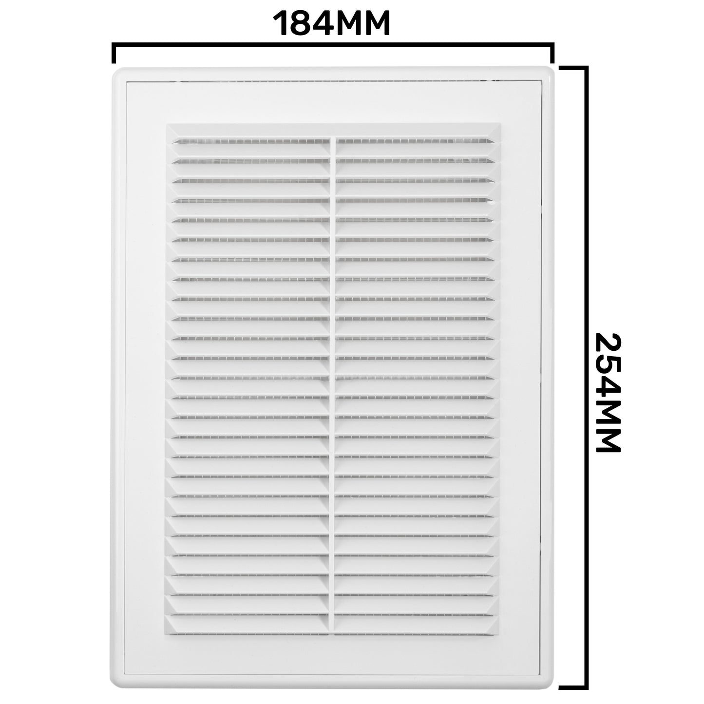 180mm x 250mm Classic Louvre Vent D/180X250RW with Insect Screen