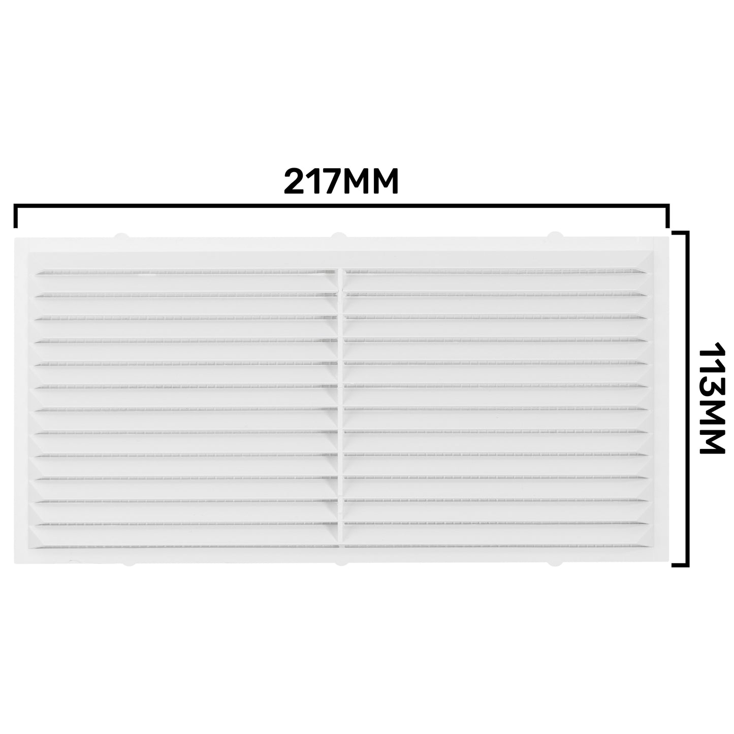 220mm x 120mm Classic Louvre Vent D/220X120W with Insect Screen