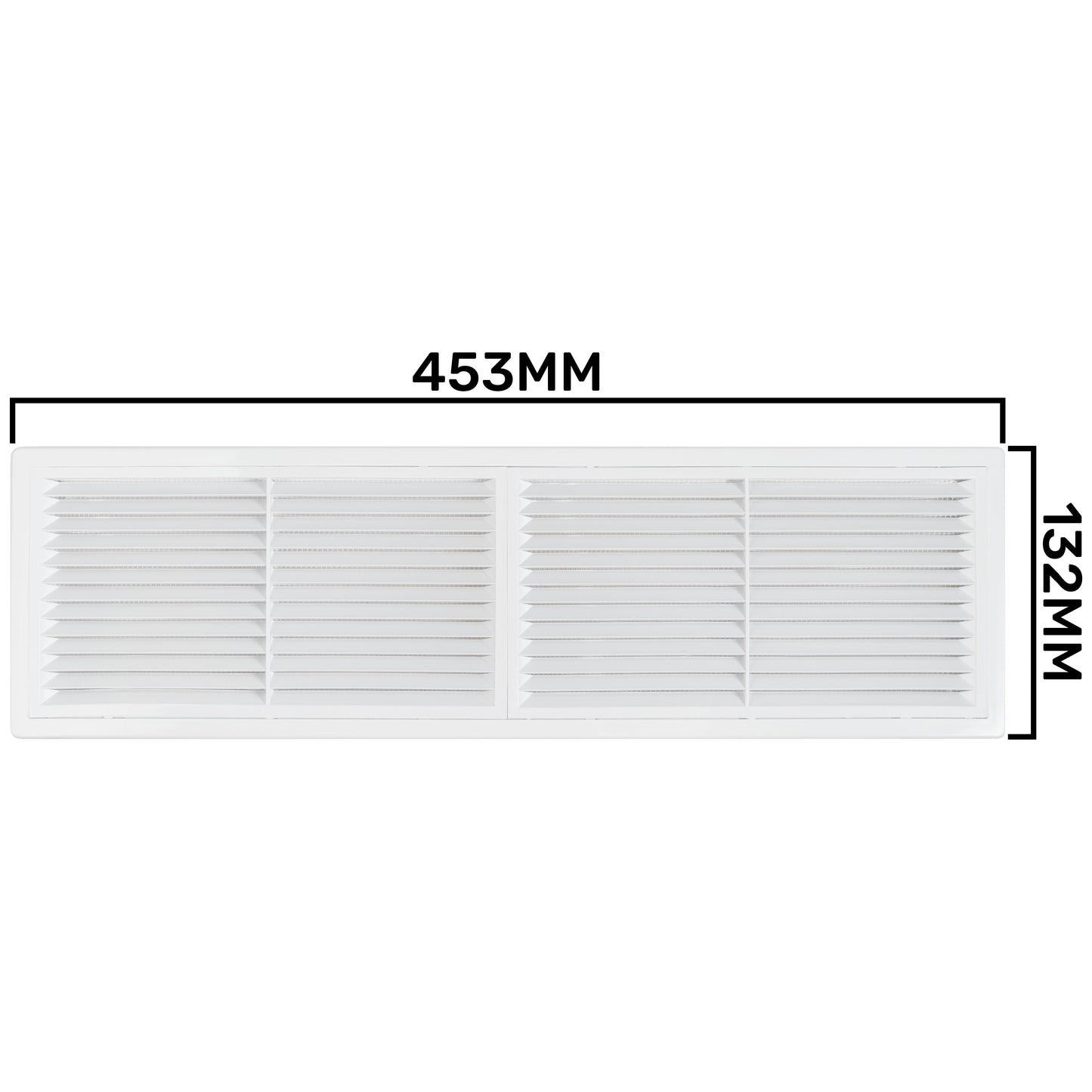 430mm x 110mm Classic Louvre Vent D/430X110RW with Insect Screen