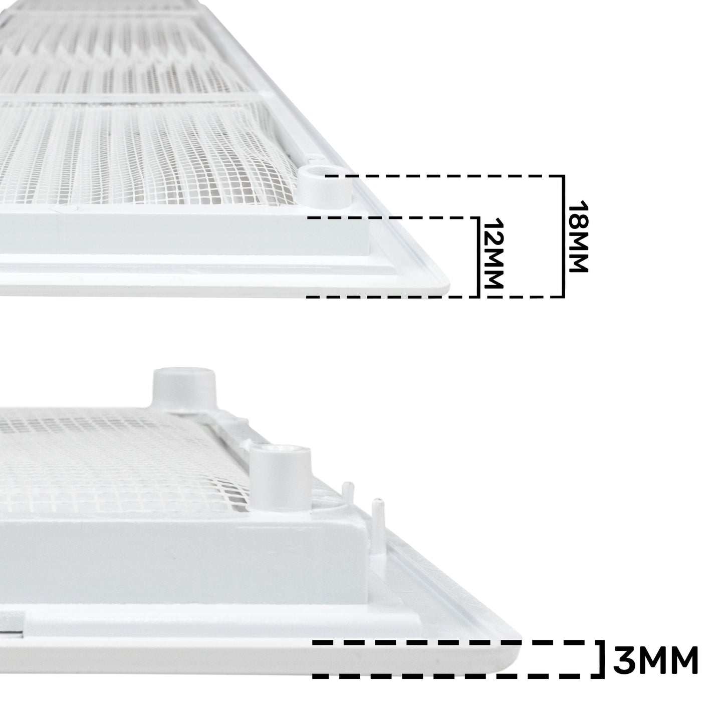 430mm x 110mm Classic Louvre Vent D/430X110RW with Insect Screen