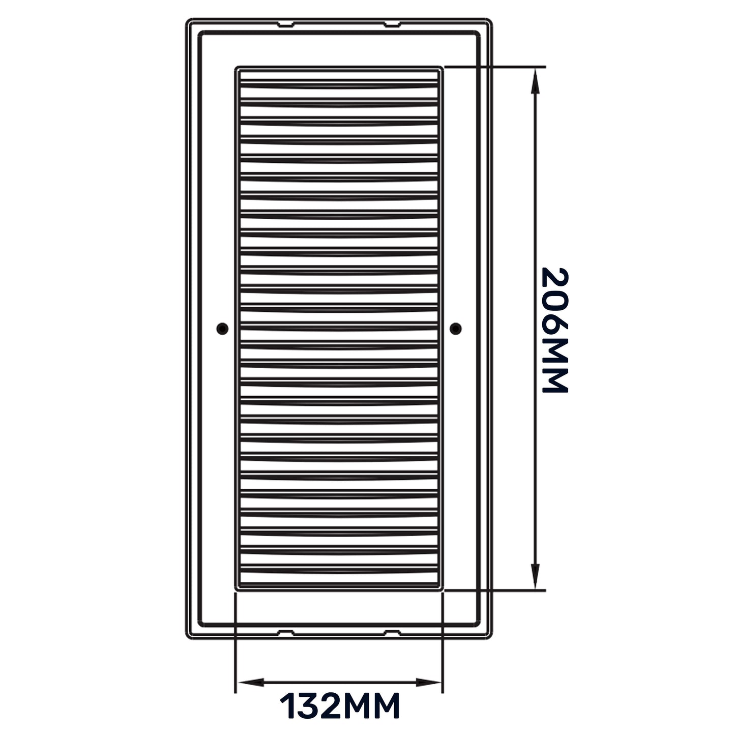 White Louvre Vent DL/140X210 RW LUX with Insect Mesh