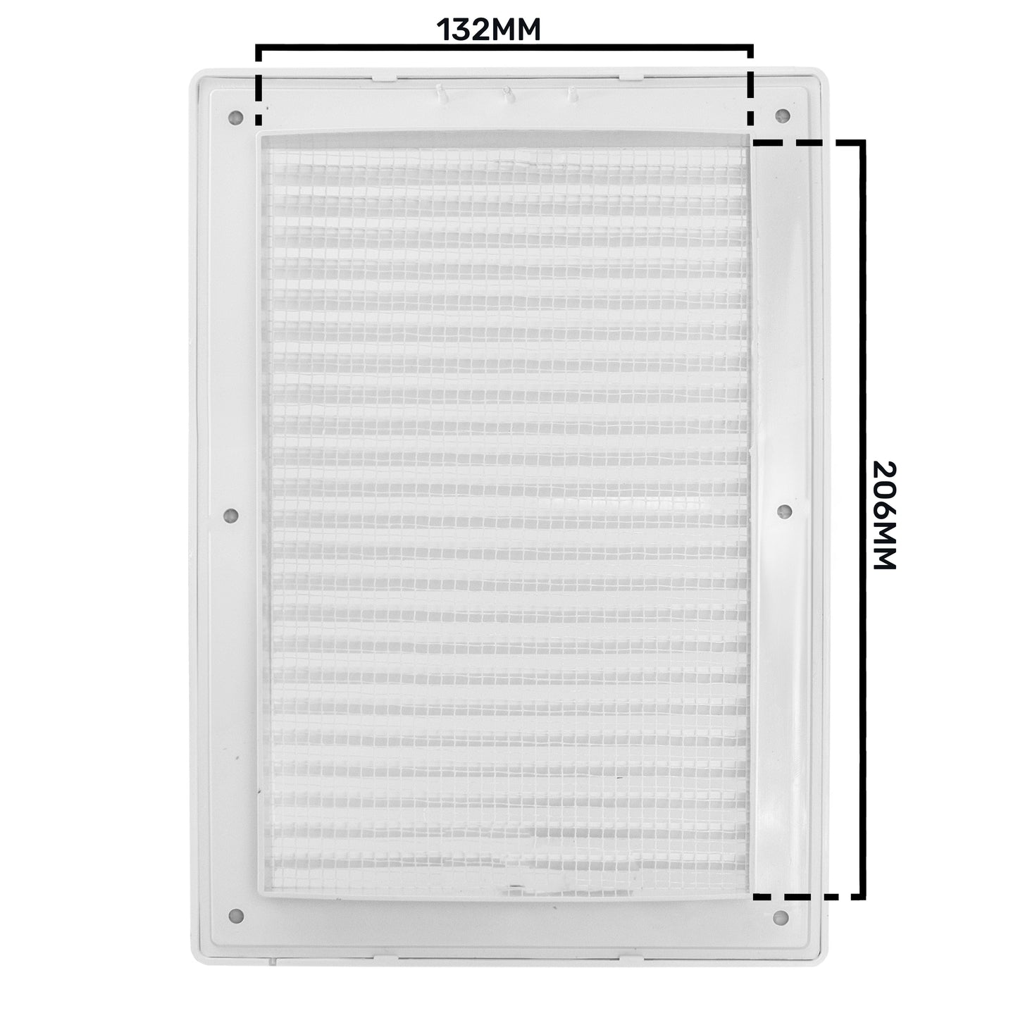 White Louvre Vent DL/140X210 RW LUX with Insect Mesh