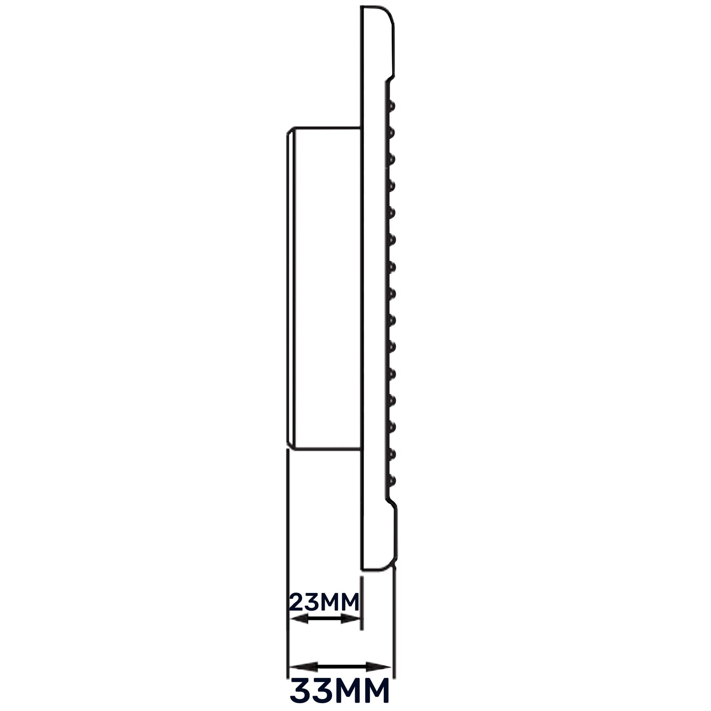 White Louvre Vent DL/100 RW LUX with Insect Mesh