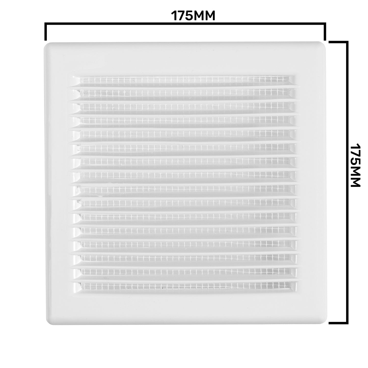 White Louvre Vent DL/135 RW LUX with Insect Mesh