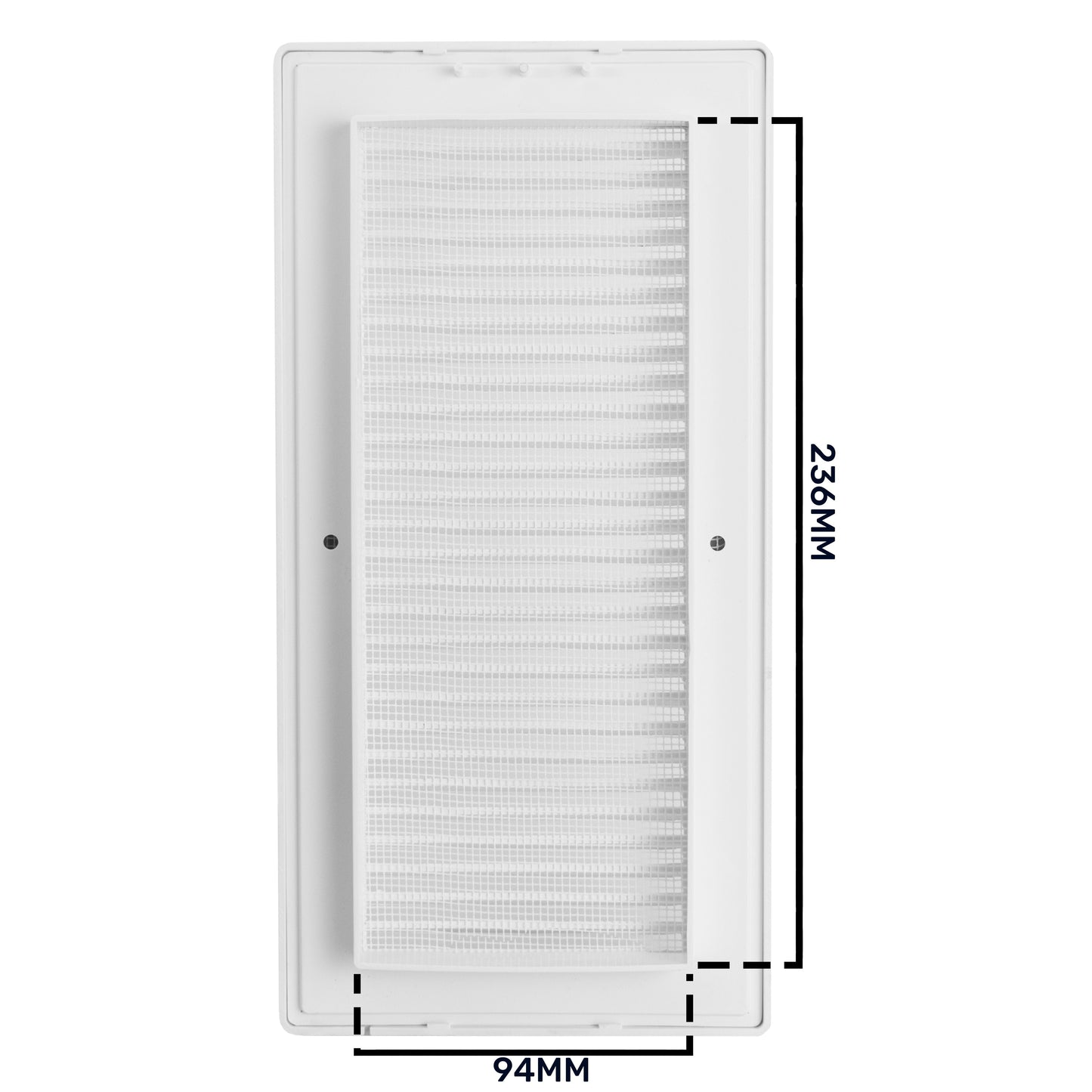 Duo Smart Louvre Vent 90mm x 240mm with Insect Mesh
