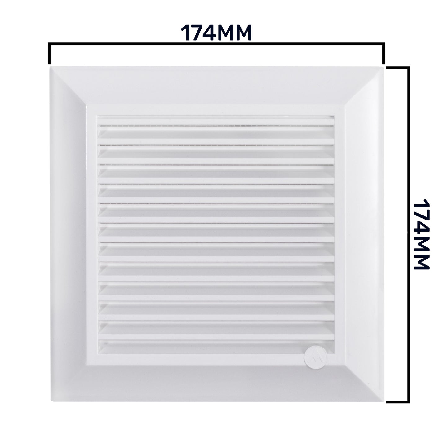White Duo Smart Louvre Vent 135G 135mm with Insect Mesh