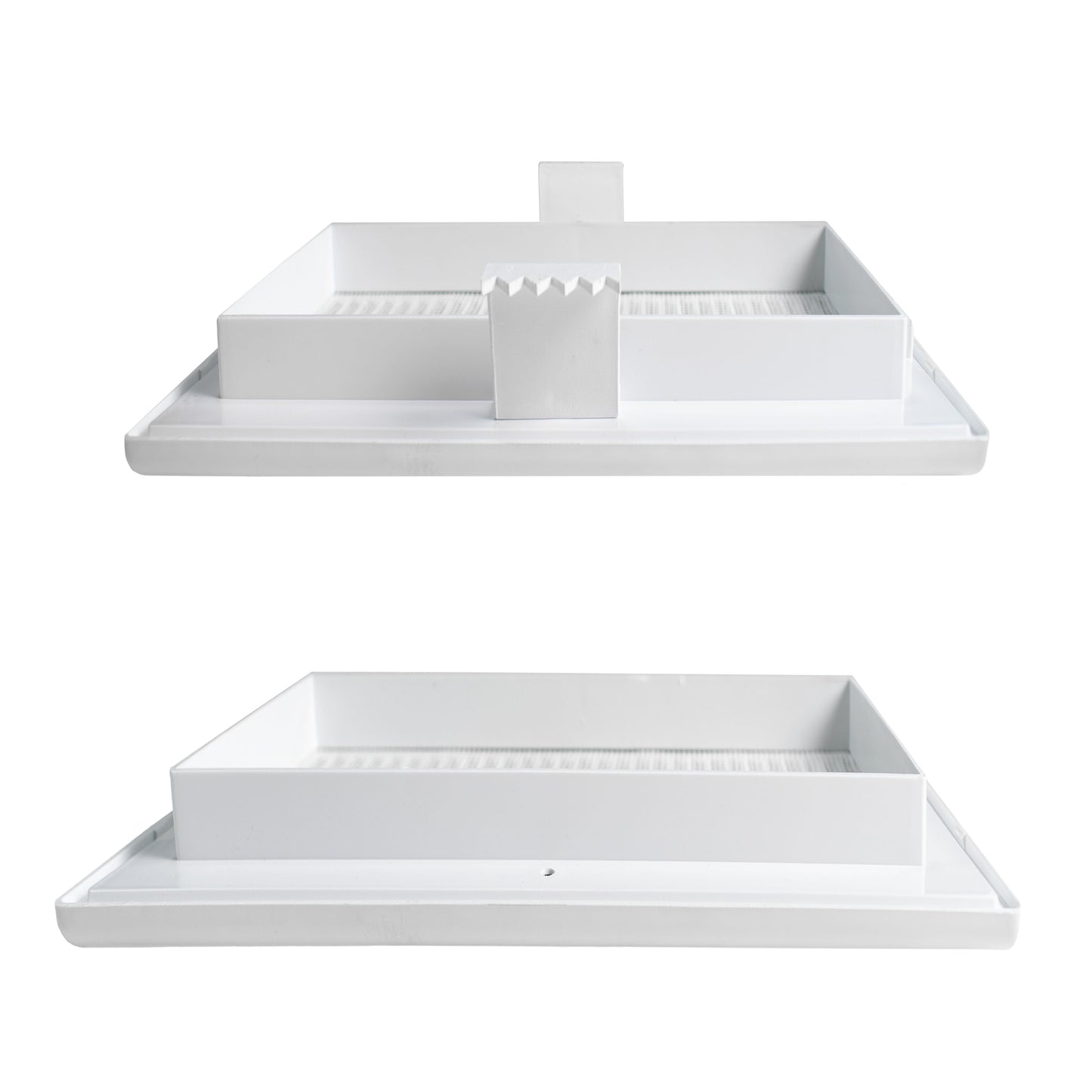 White Duo Smart Louvre Vent 165 with Insect Mesh