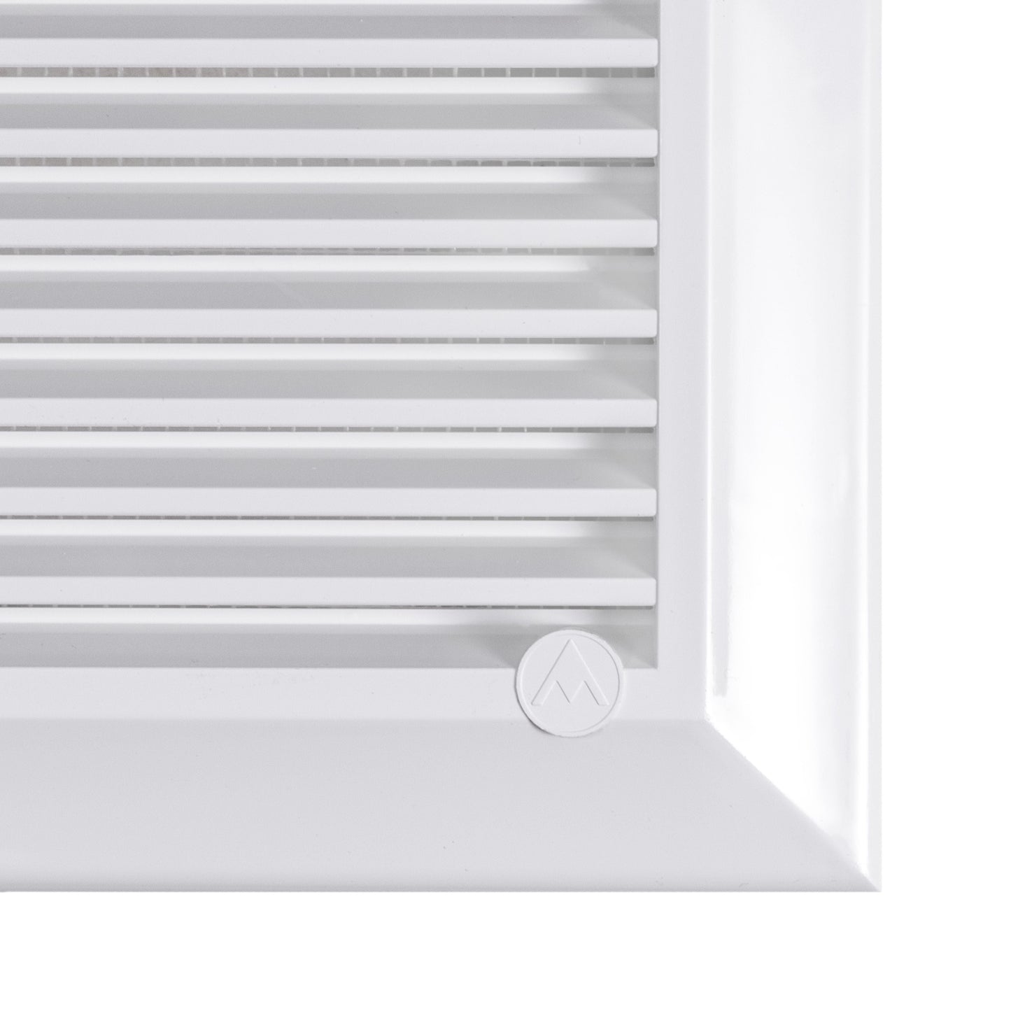 White Duo Smart Louvre Vent 165 with Insect Mesh