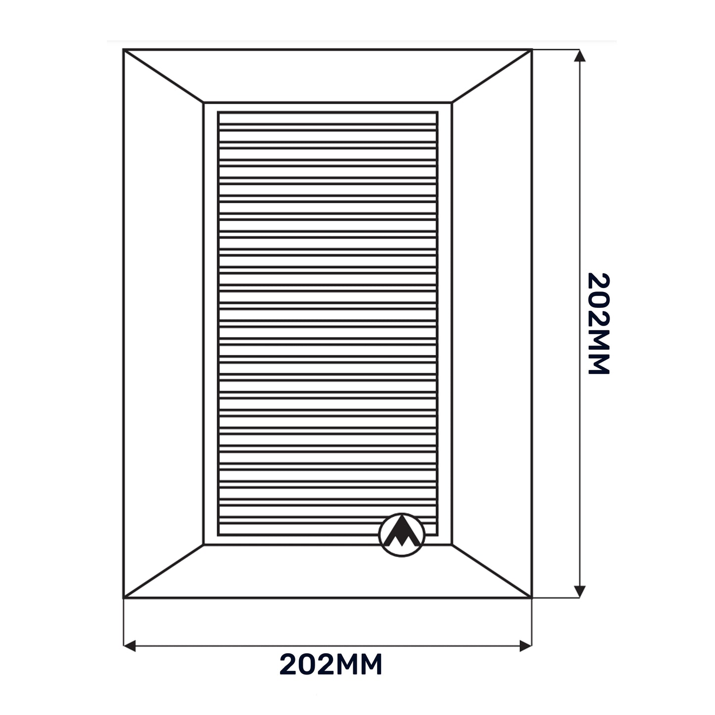 White Duo Smart Louvre Vent 165 fi 150mm with Insect Mesh