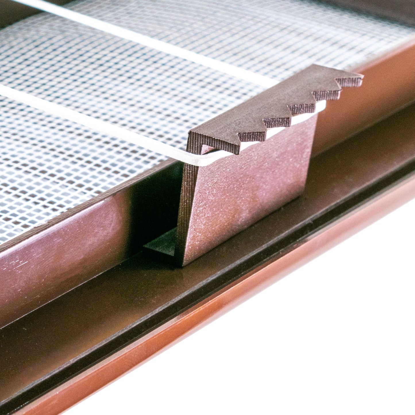 Brown Duo Smart Louvre Vent 90mm x 240mm with Insect Mesh