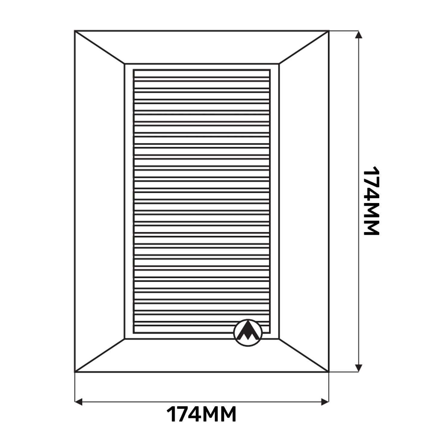 Graphite Duo Smart Louvre Vent 135G 135mm with Insect Mesh