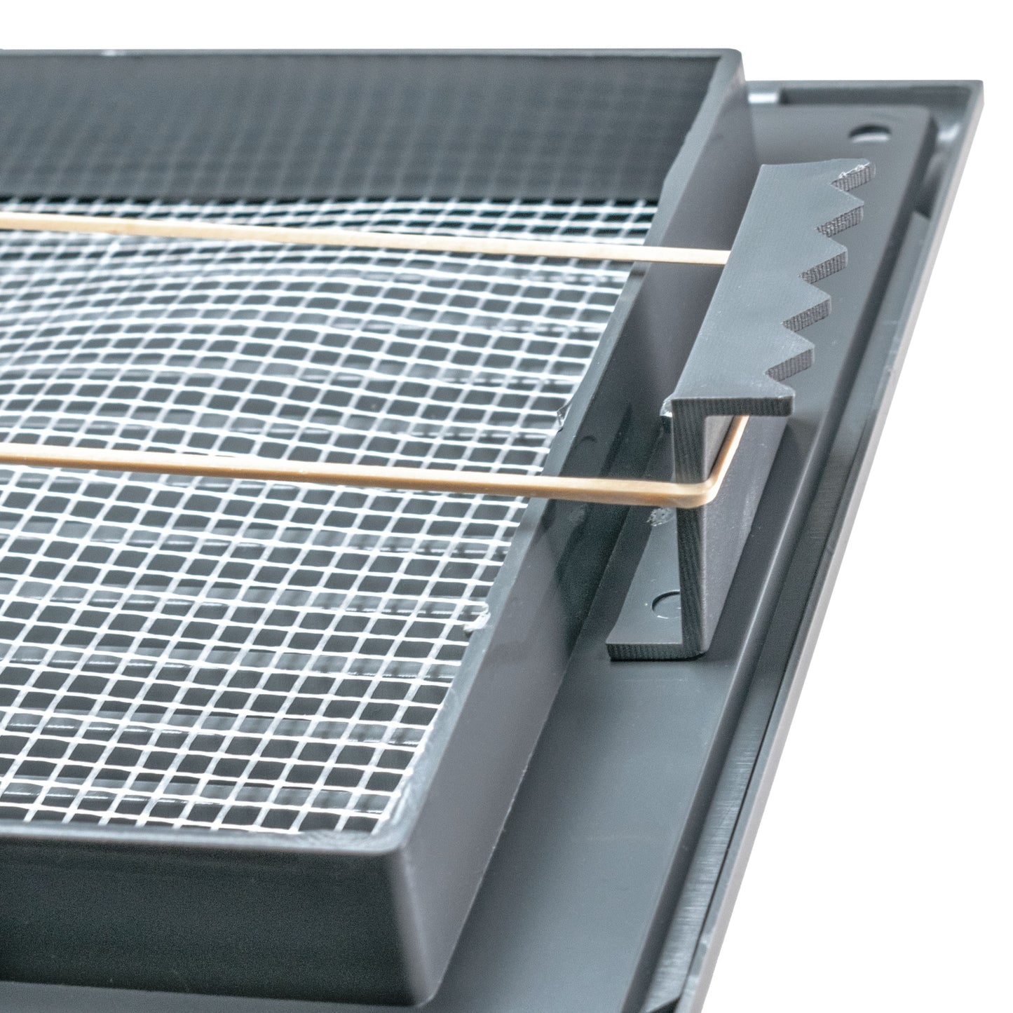 Graphite Duo Smart Louvre Vent 140mm x 210mm with Insect Mesh