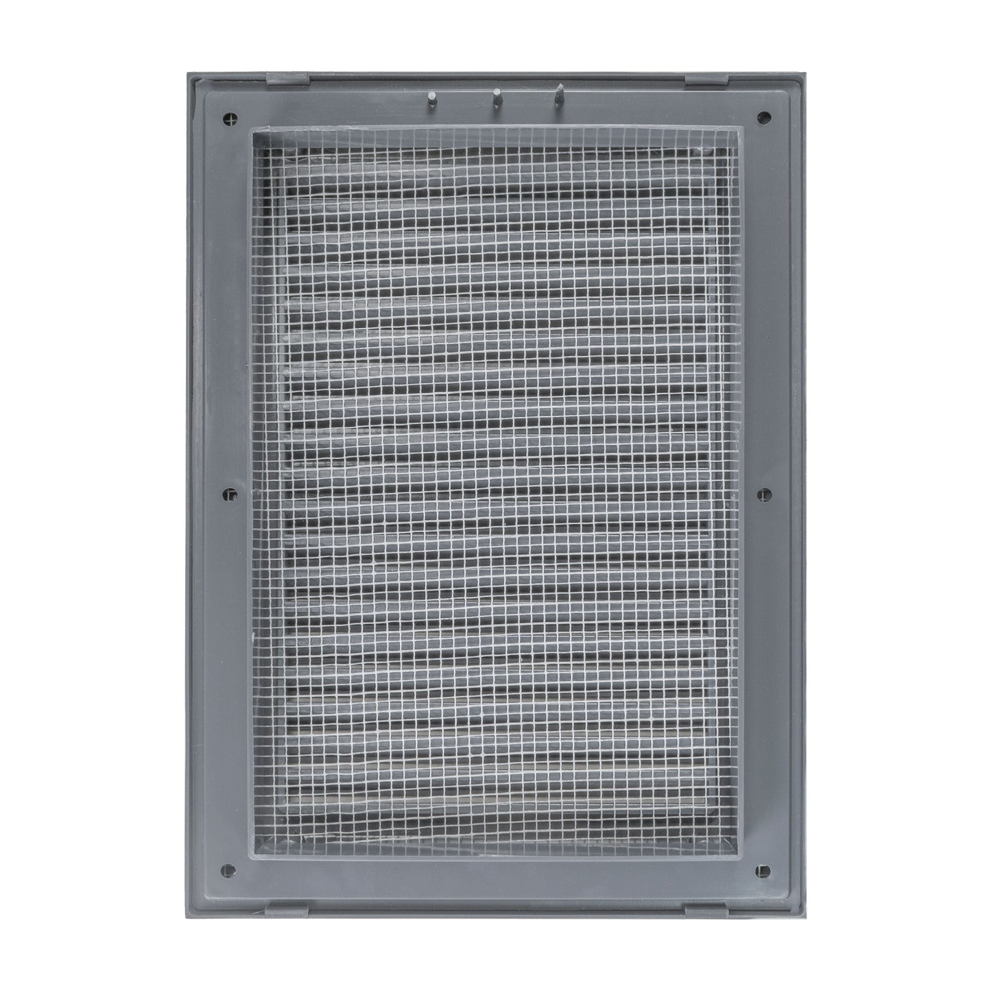 Graphite Duo Smart Louvre Vent 140mm x 210mm with Insect Mesh
