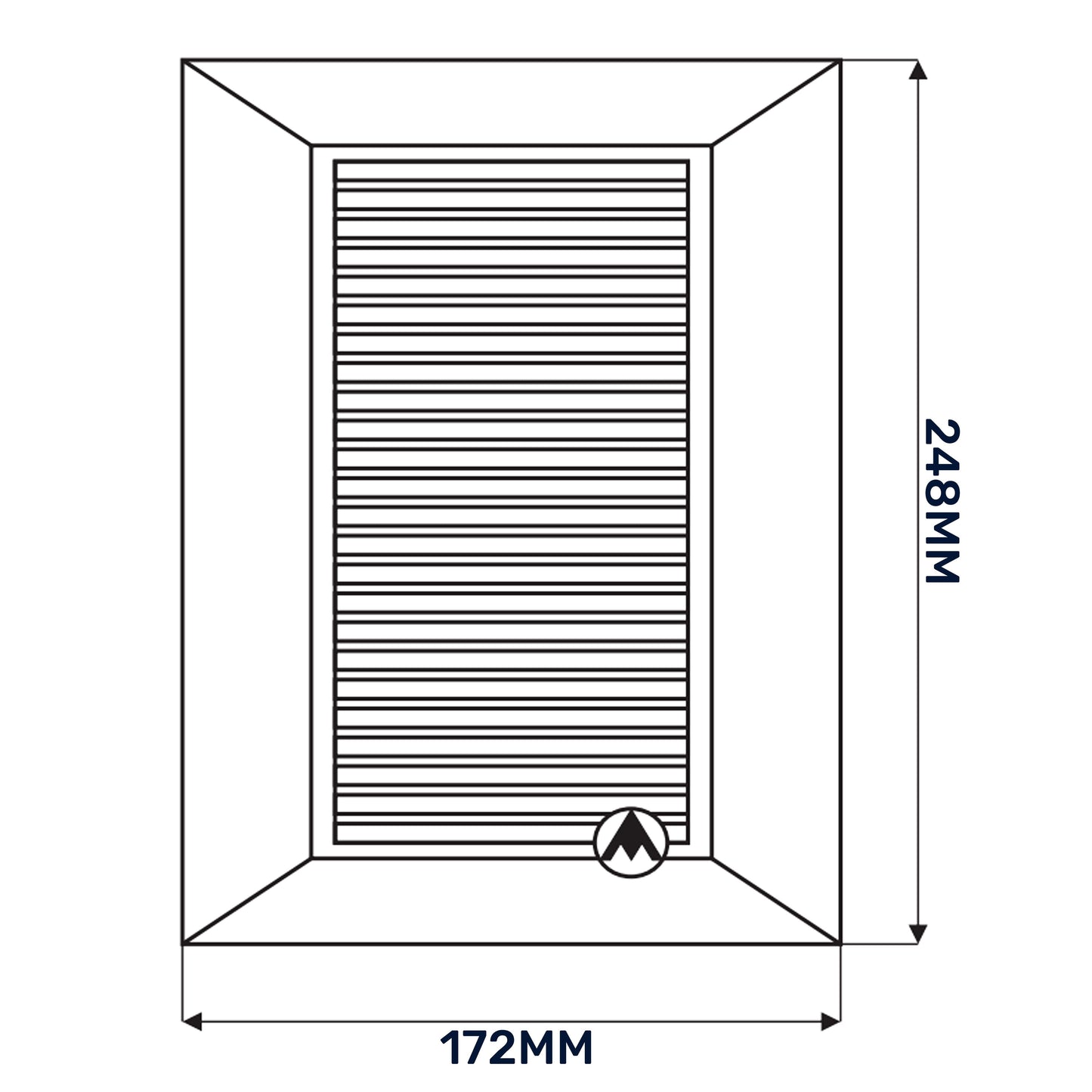 Graphite Duo Smart Louvre Vent 140mm x 210mm with Insect Mesh