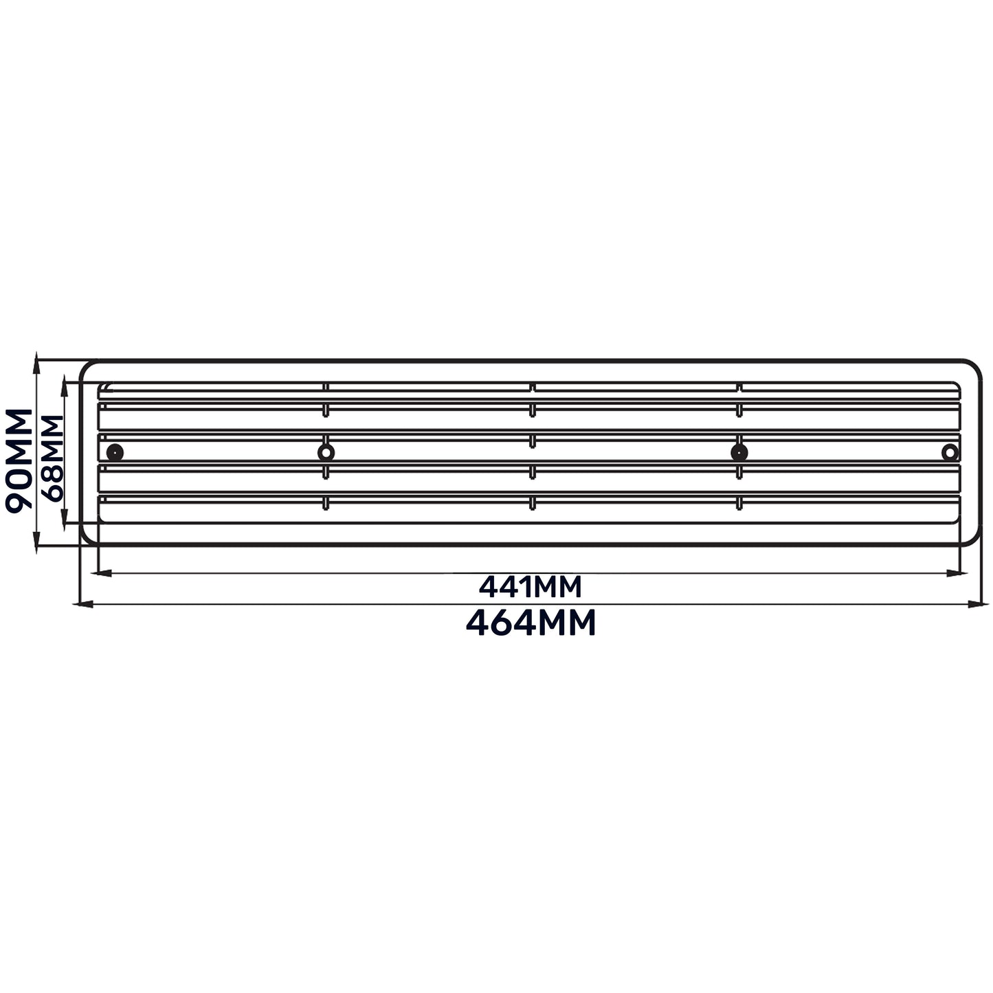 KD Series Louvre Vent for Door, 70mm-450mm