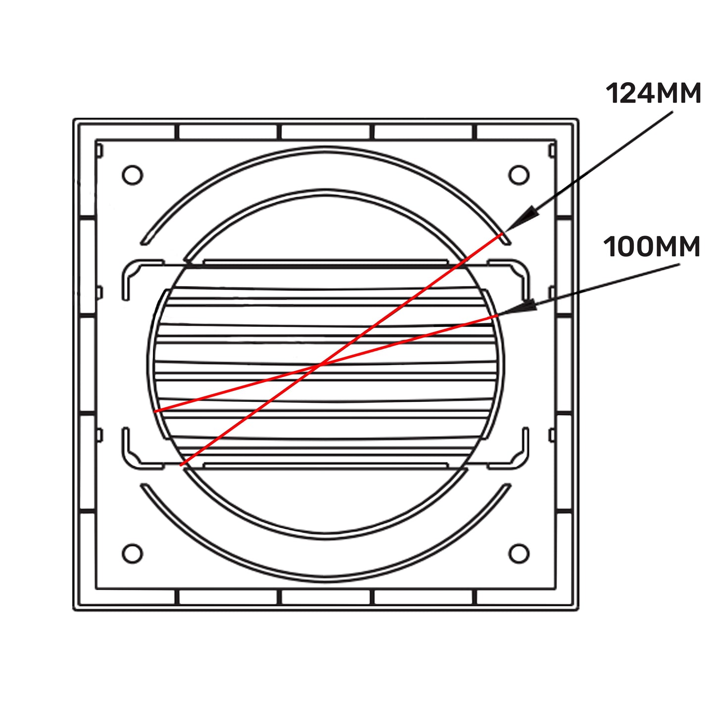 KR100/125 Model Louvre Vent
