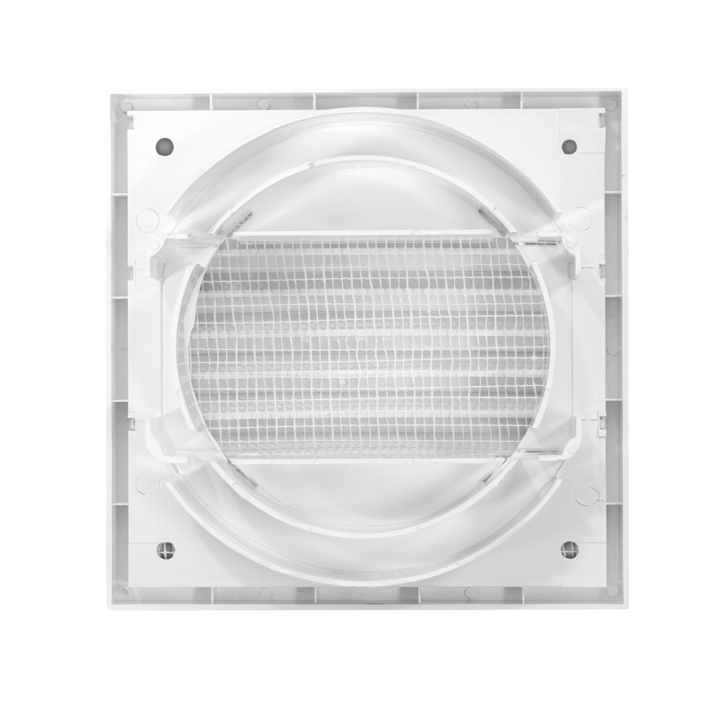 Wall Duct Ventilation Set with VC-KR0153 Louvre Grille and Graphite External Cover