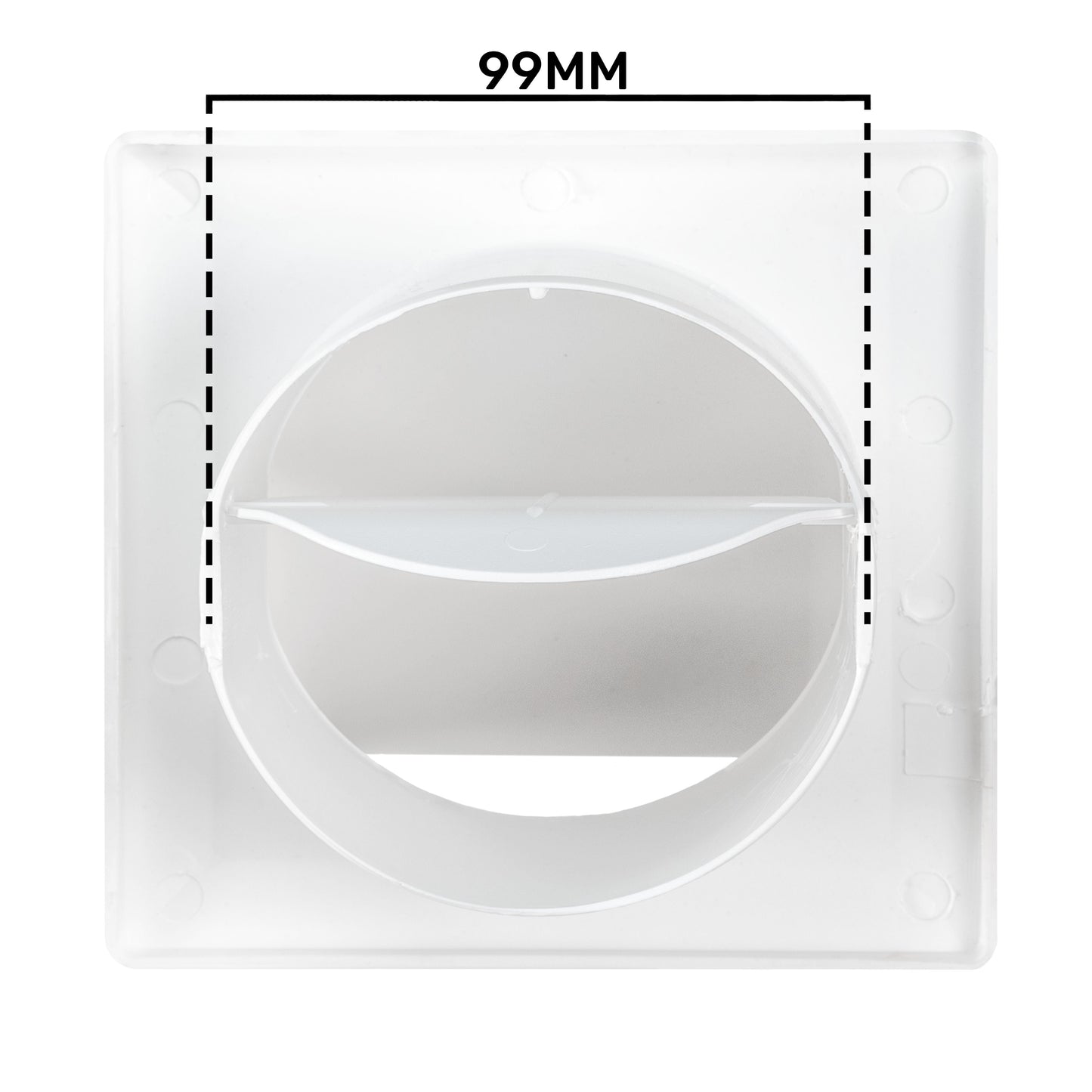 KRD/100 White External Louvre Vent, fi100mm