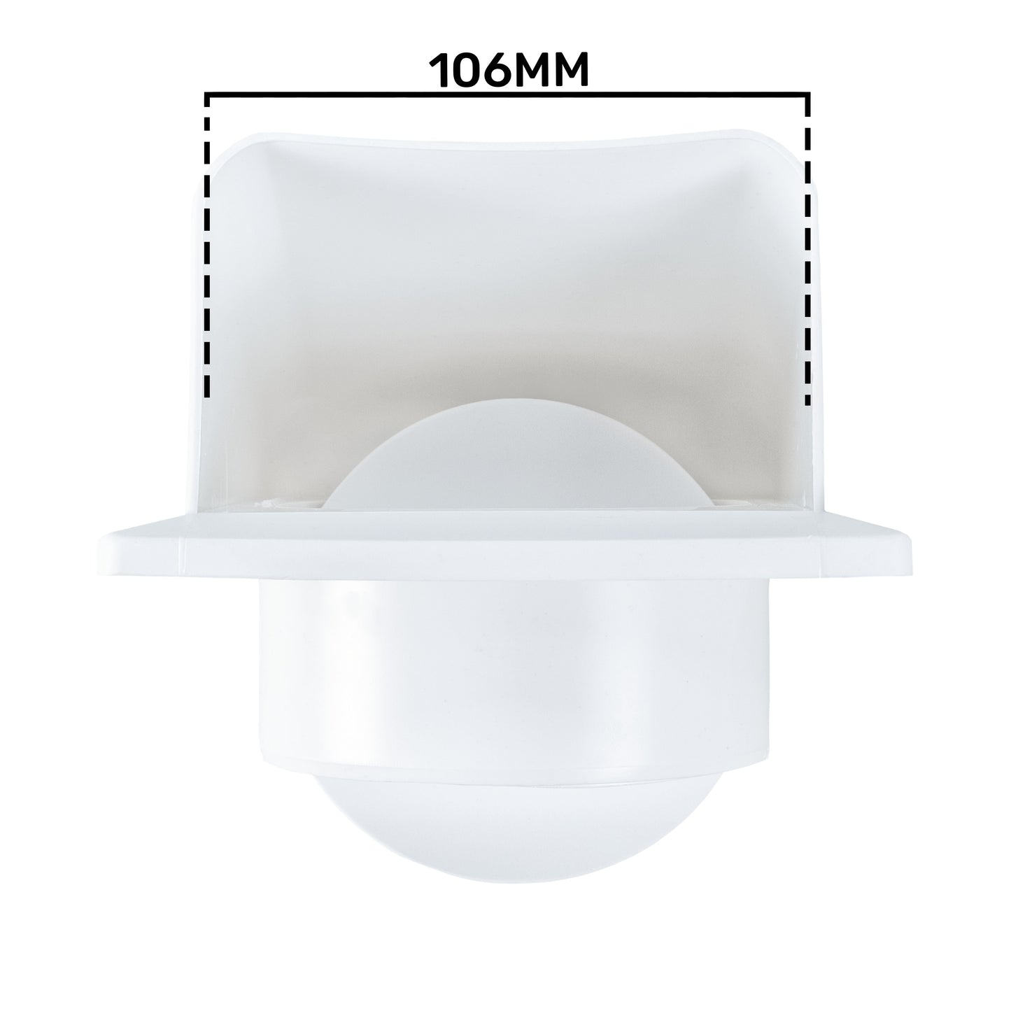 KRD/100 White External Louvre Vent, fi100mm