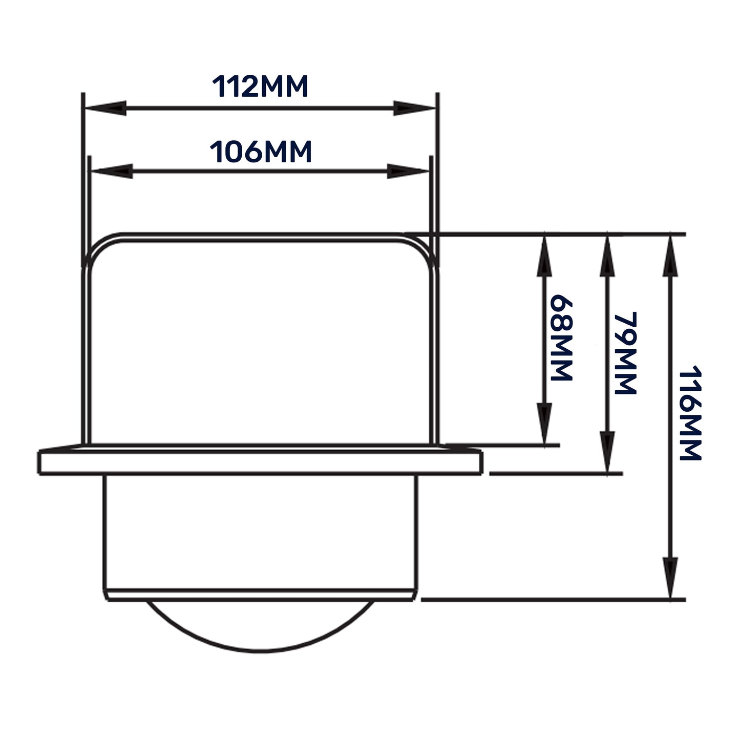 KRD/100 White External Louvre Vent, fi100mm