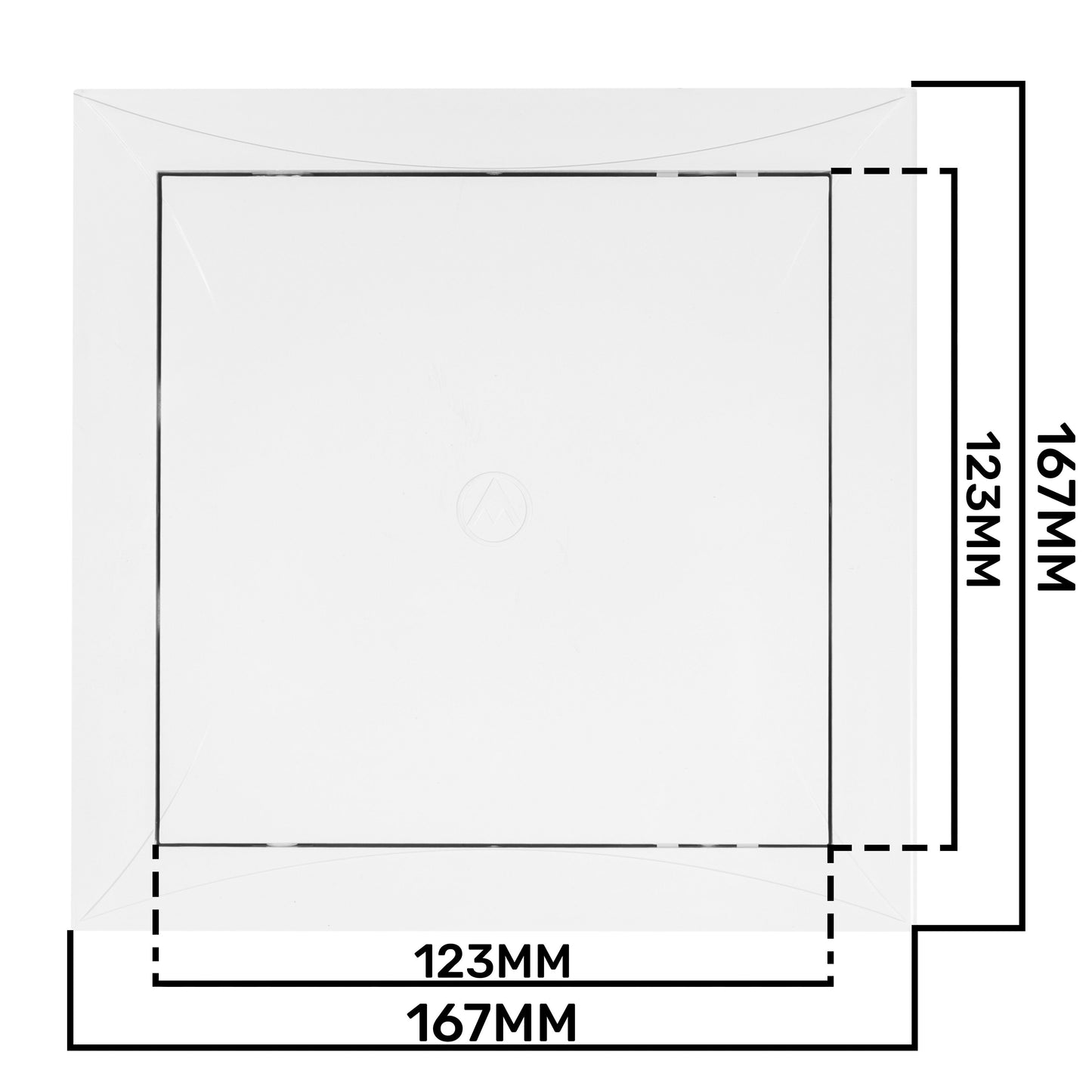 White PP Access Door Panel 150mm x 150mm