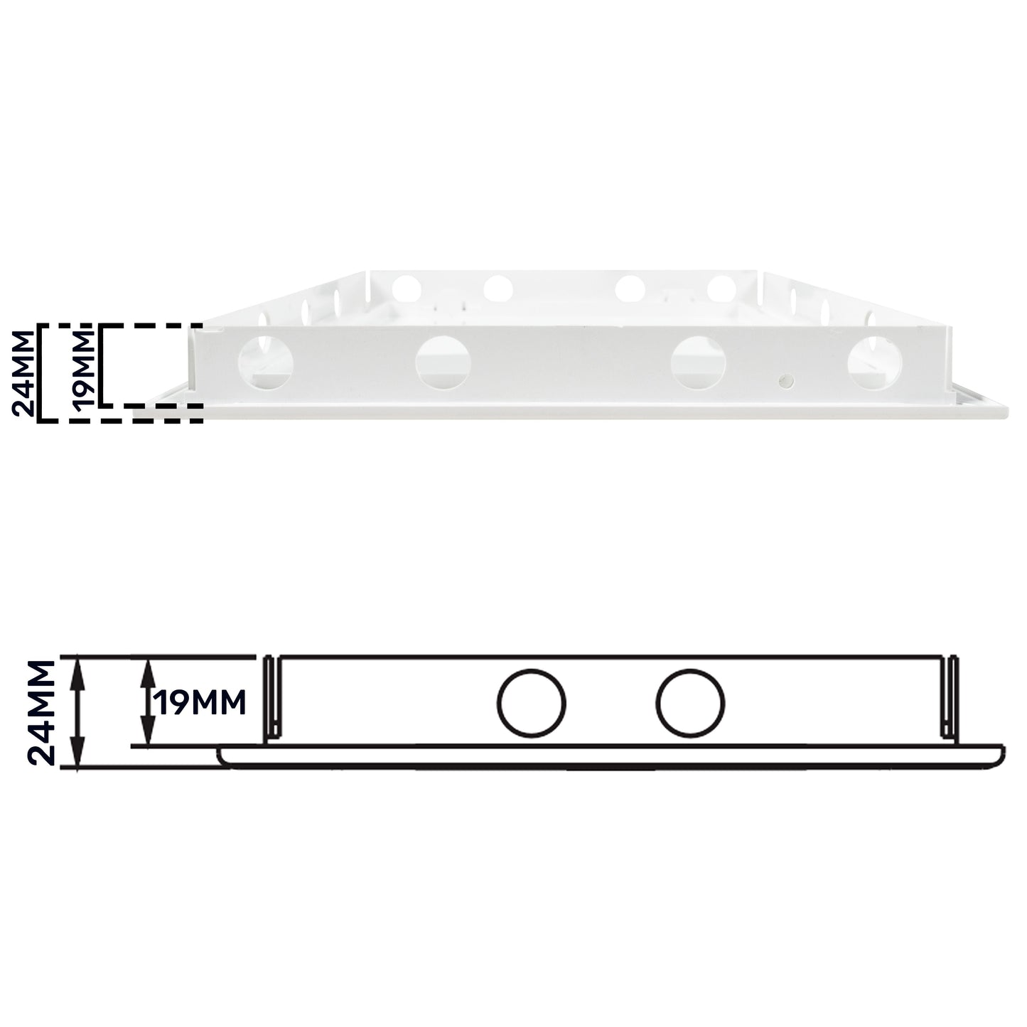 White PP Access Door Panel 250mm x 300mm