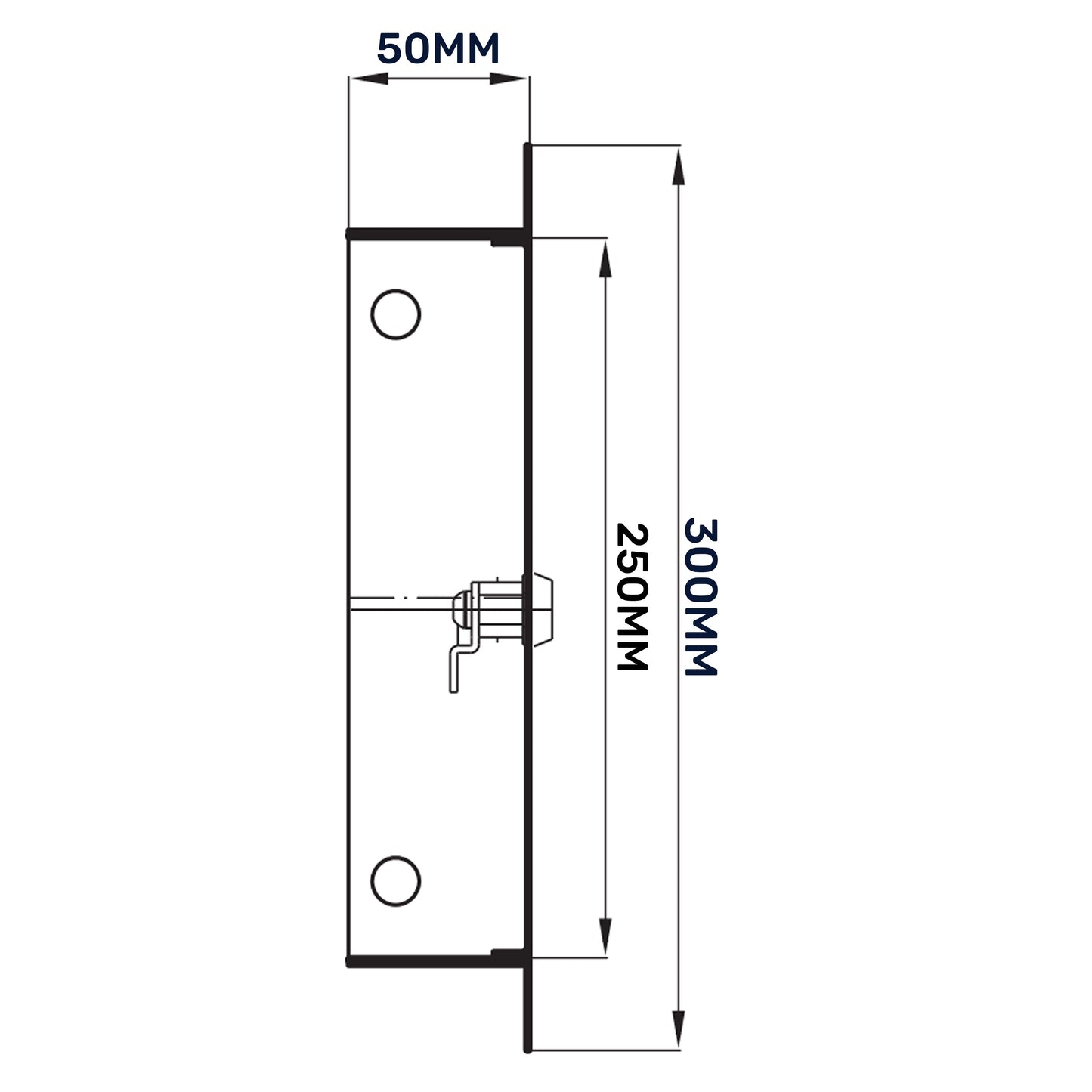 White Metal Access Door Panel with Lock 200mm x 250mm