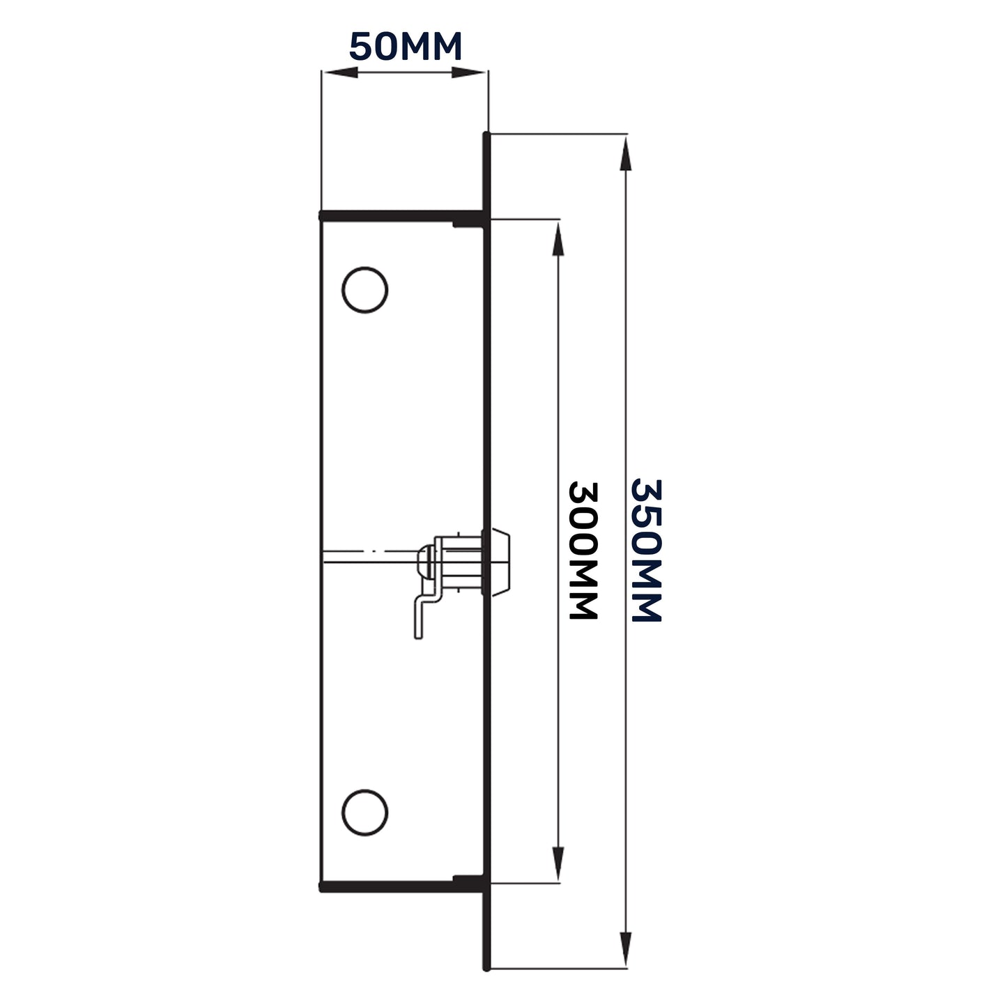 White Metal Access Door Panel with Lock 200mm x 300mm