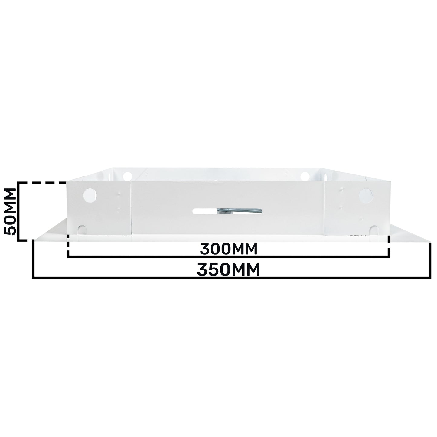 White Metal Access Door Panel with Lock 200mm x 300mm