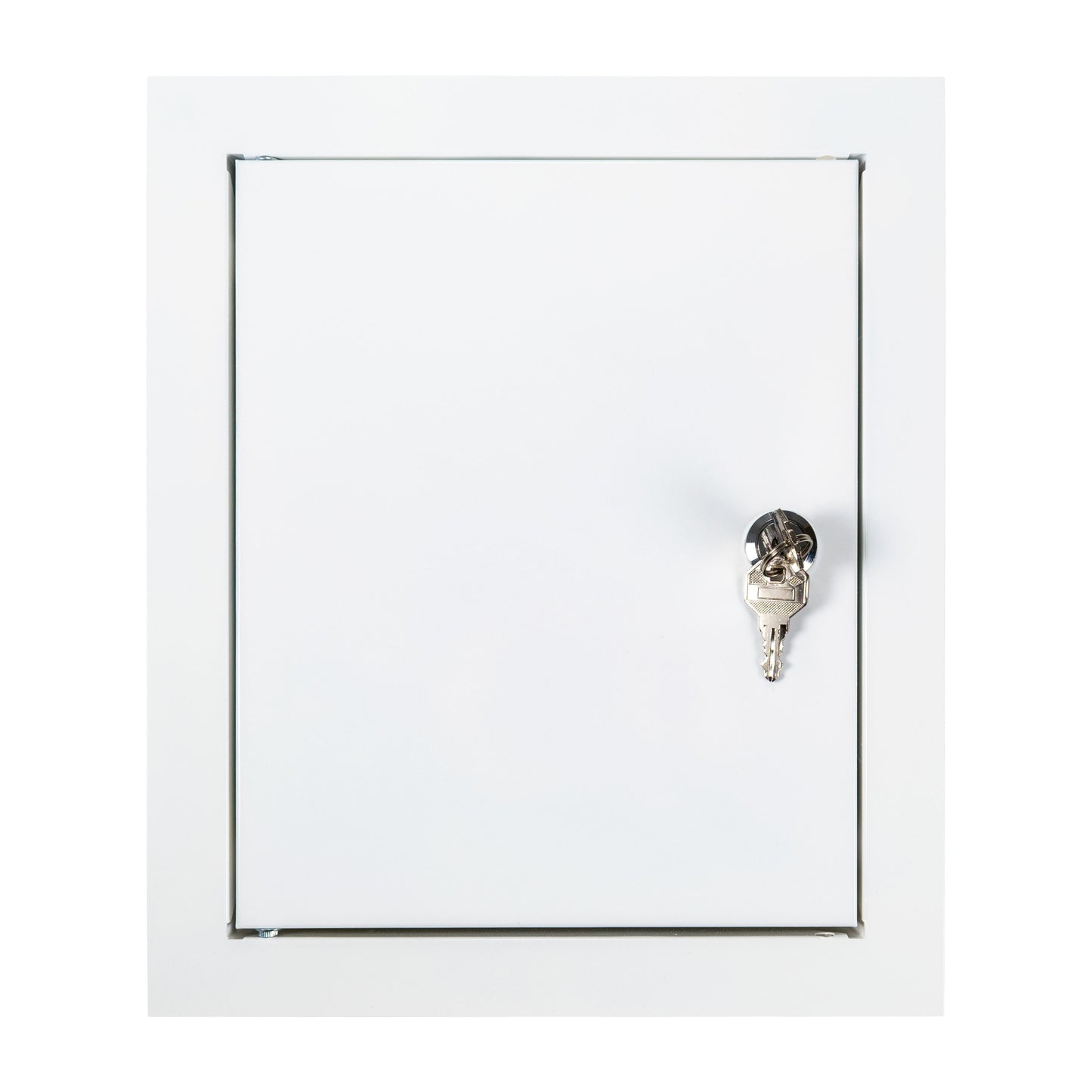 White Metal Access Door Panel with Lock 250mm x 300mm