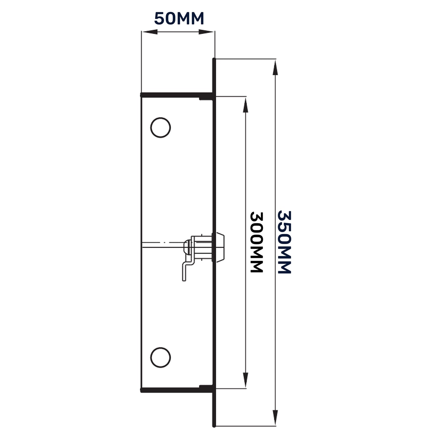 White Metal Access Door Panel with Lock 250mm x 300mm