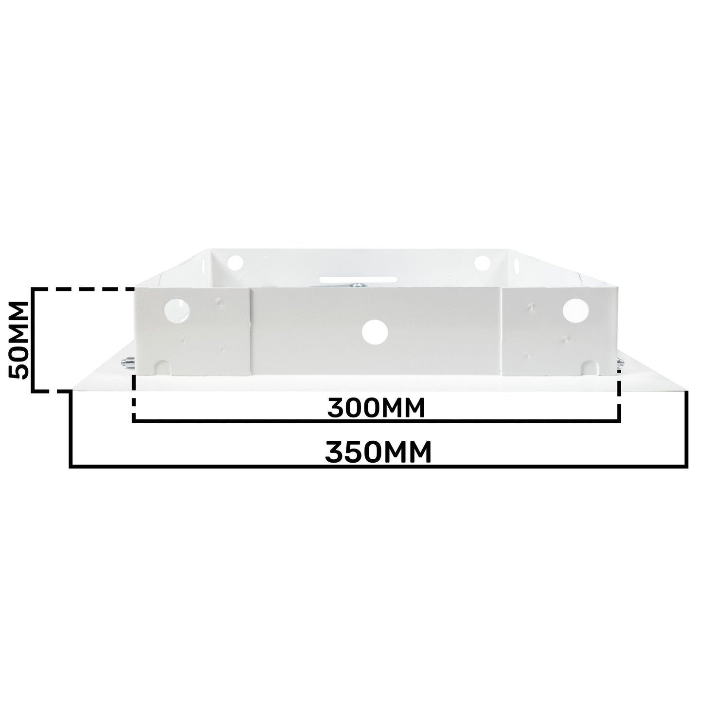 White Metal Access Door Panel with Lock 250mm x 300mm
