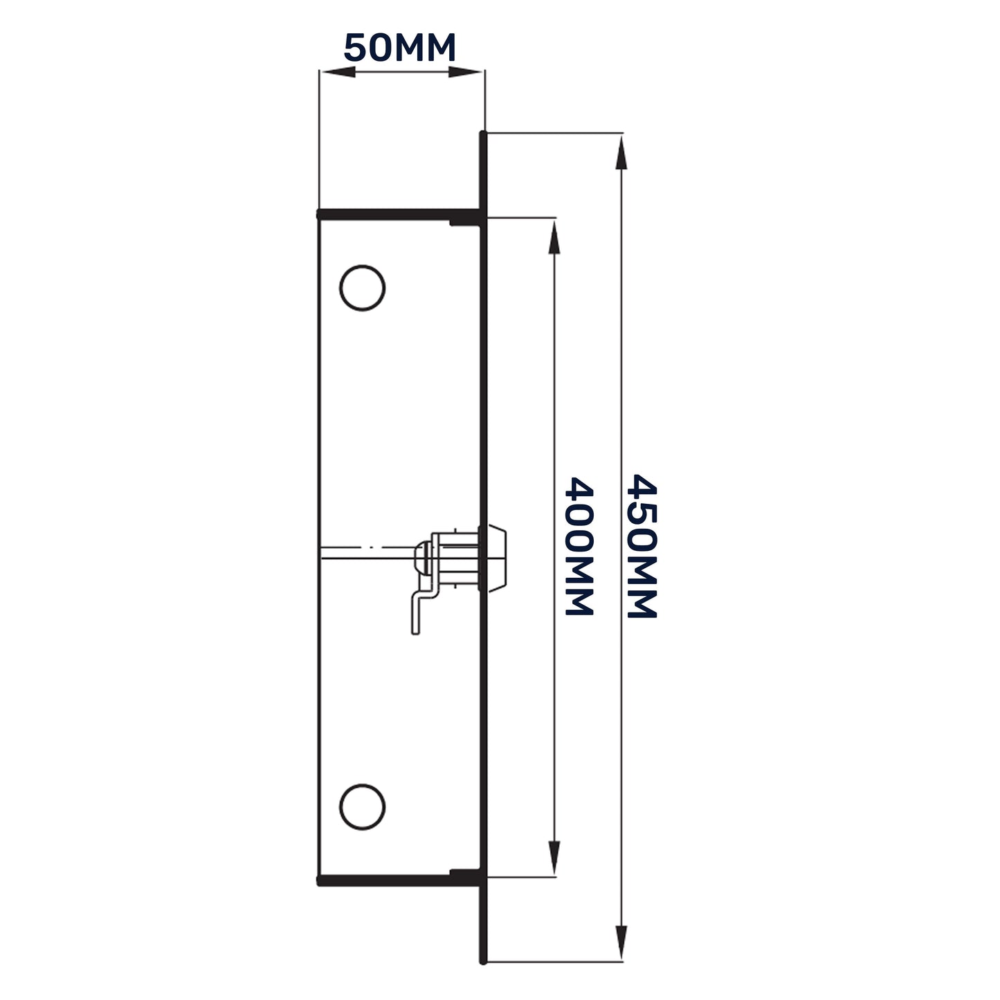 White Metal Access Door Panel with Lock 400mm x 400mm