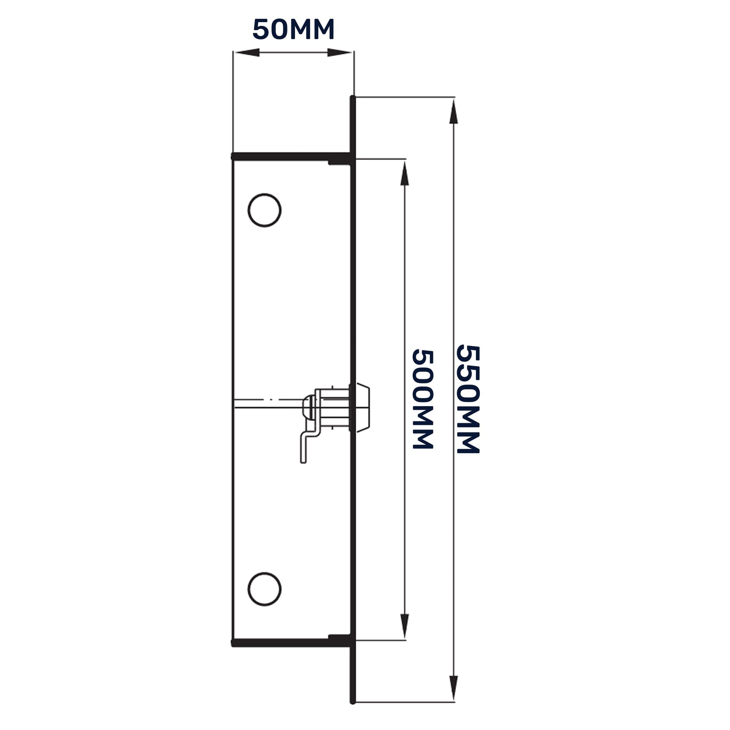 White Metal Access Door Panel with Lock 500mm x 500mm
