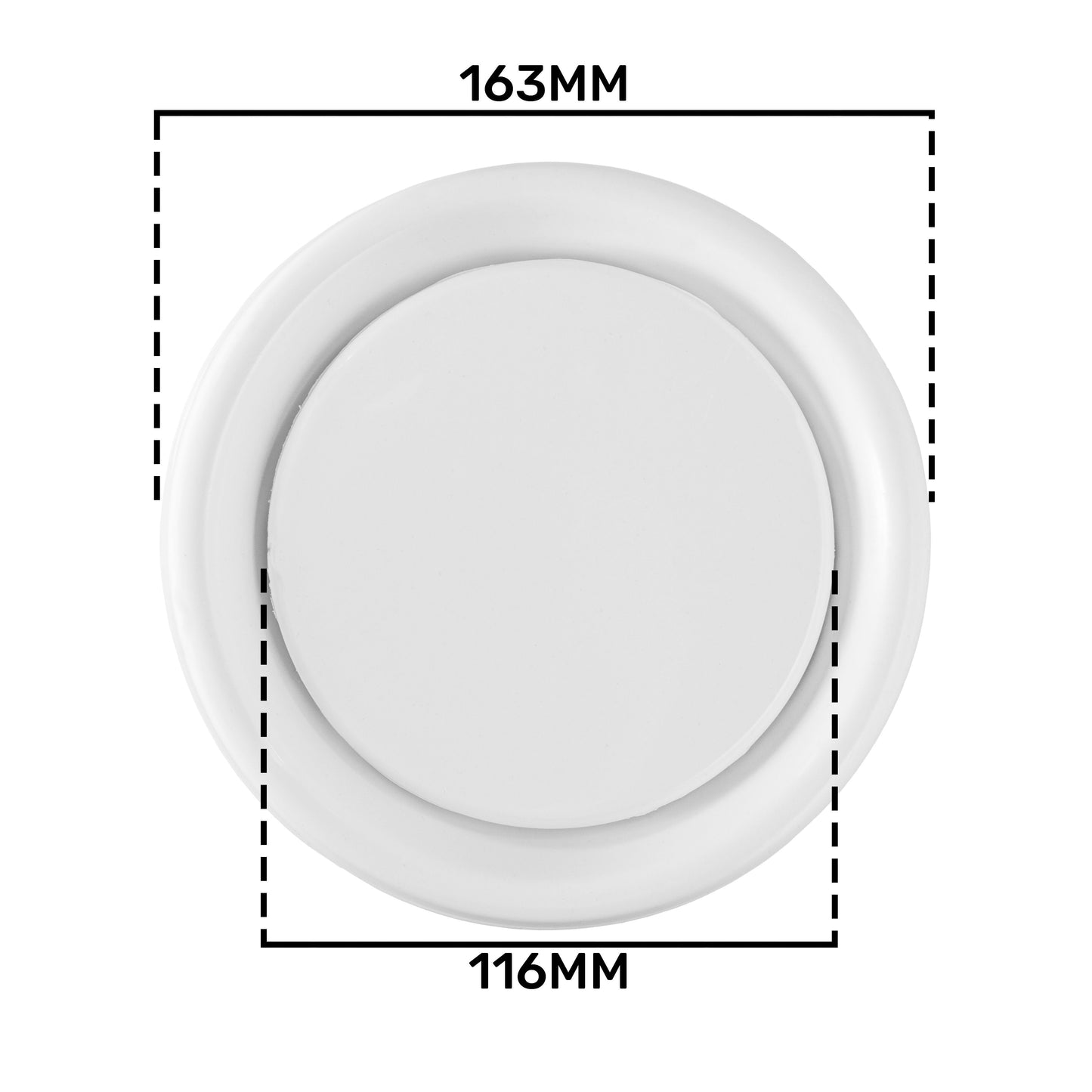 125mm ABS White Ceiling Extractor Valve