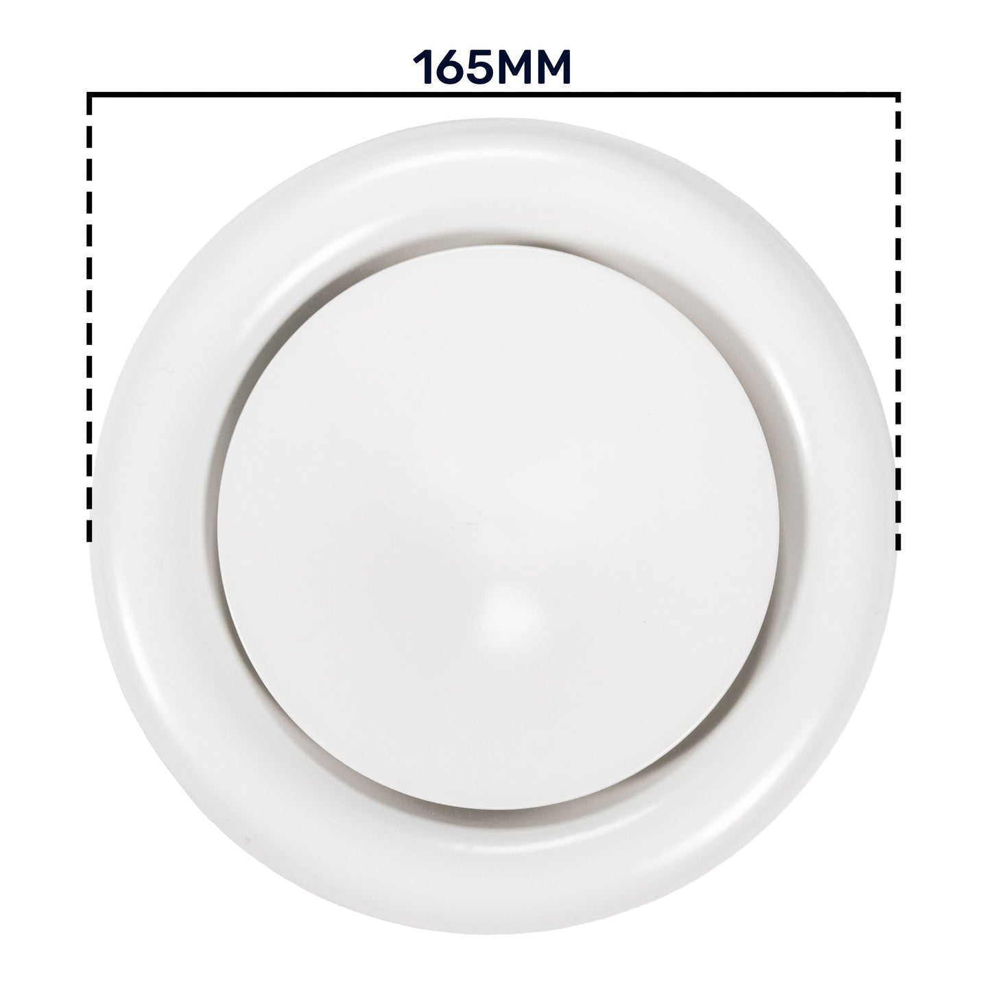 Anemostat SV White Metal Ceiling Extract Valve 125mm