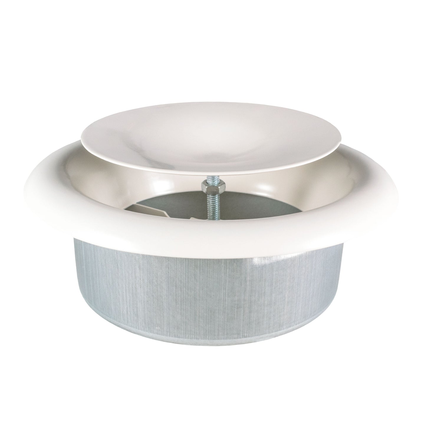 Anemostat SV White Metal Ceiling Extract Valve 125mm