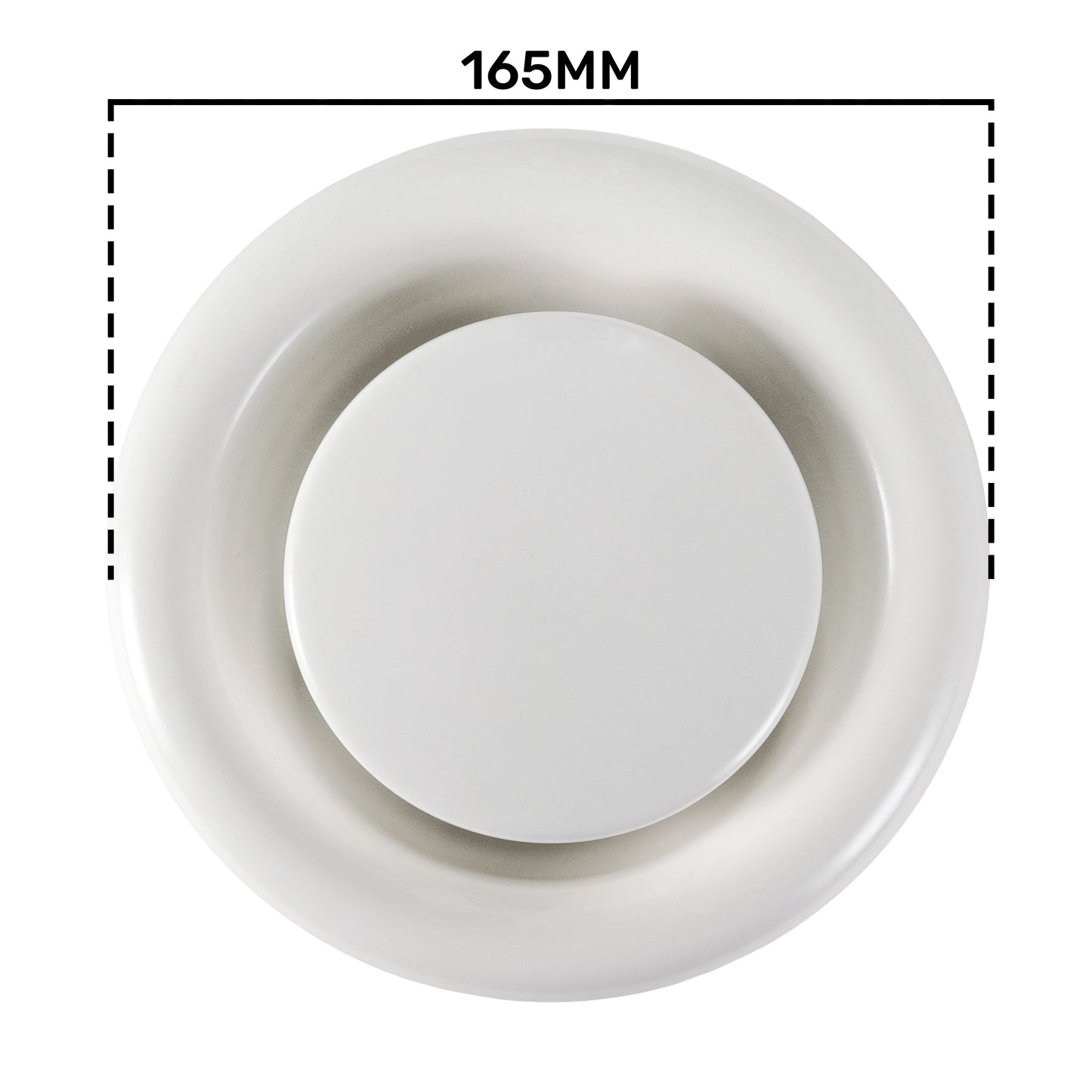 Anemostat EV White Metal Ceiling Extract Valve 125mm
